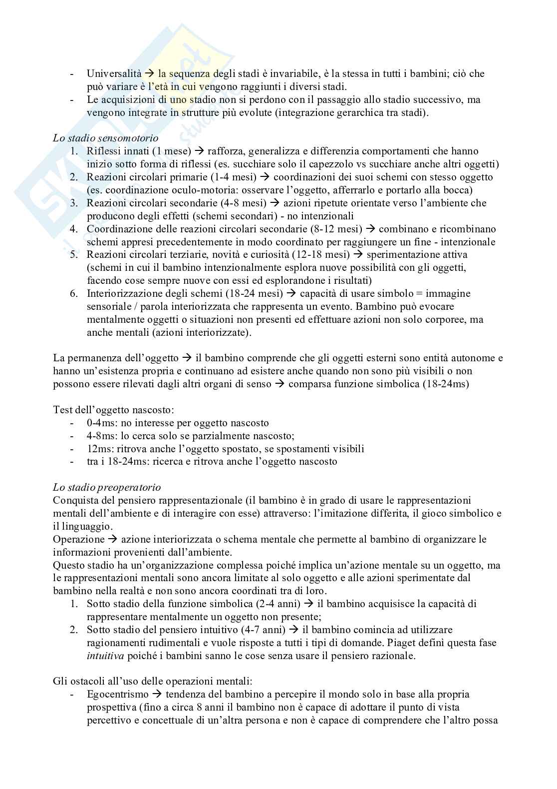 Appunti completi di Psicologia dello sviluppo 1 Pag. 31