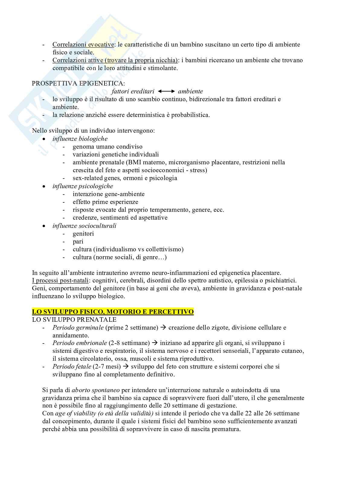 Appunti completi di Psicologia dello sviluppo 1 Pag. 6