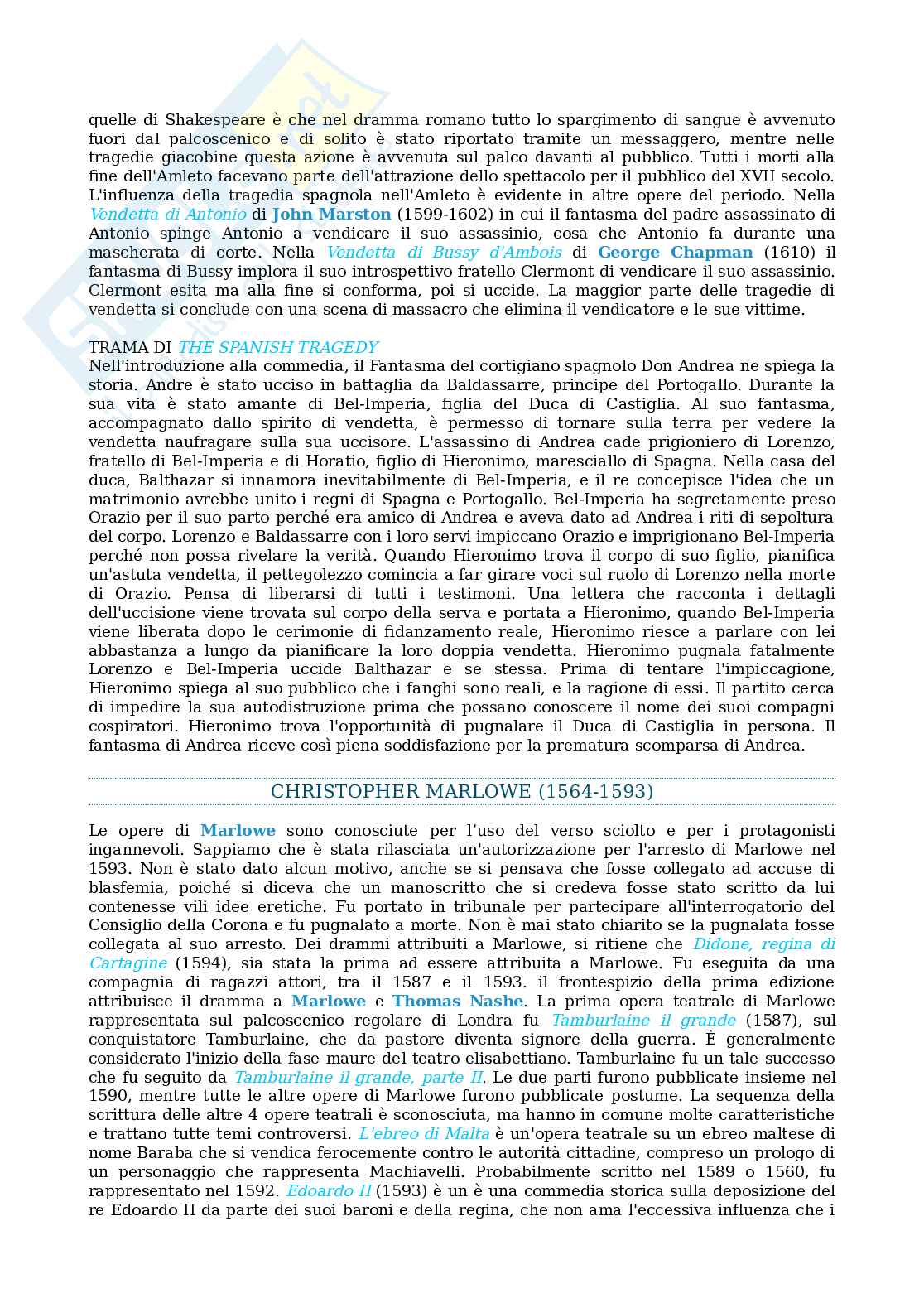 Letteratura inglese 1500-1700 Pag. 6