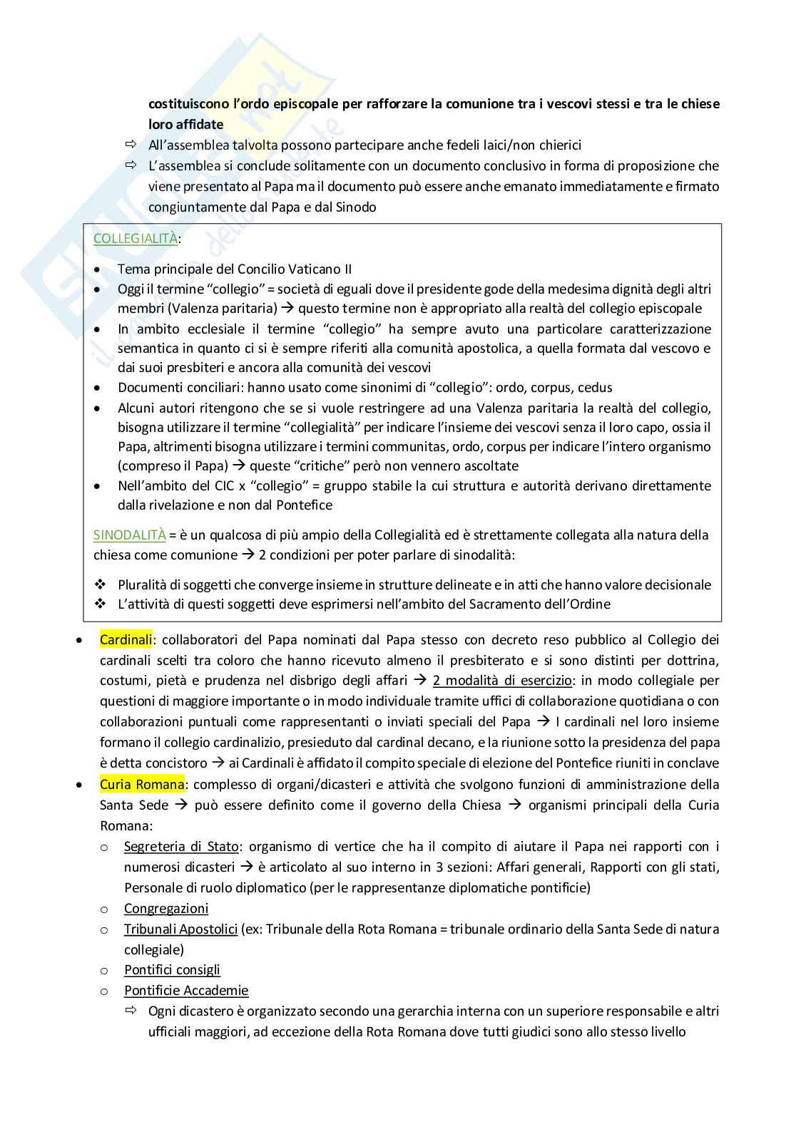 Diritto Canonico - appunti completi per la preparazione all'esame Pag. 21