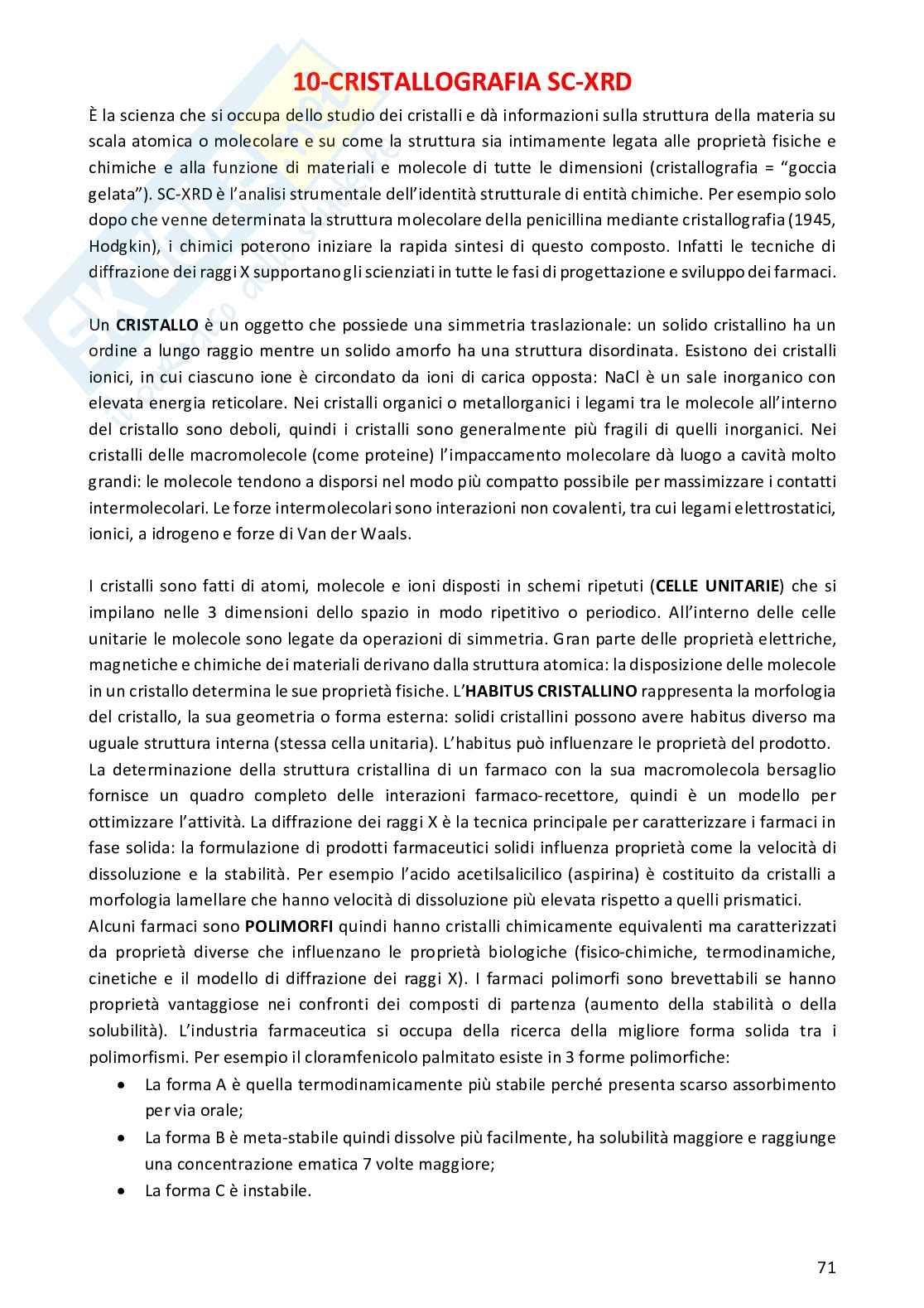 Appunti di Analisi dei farmaci II Pag. 71