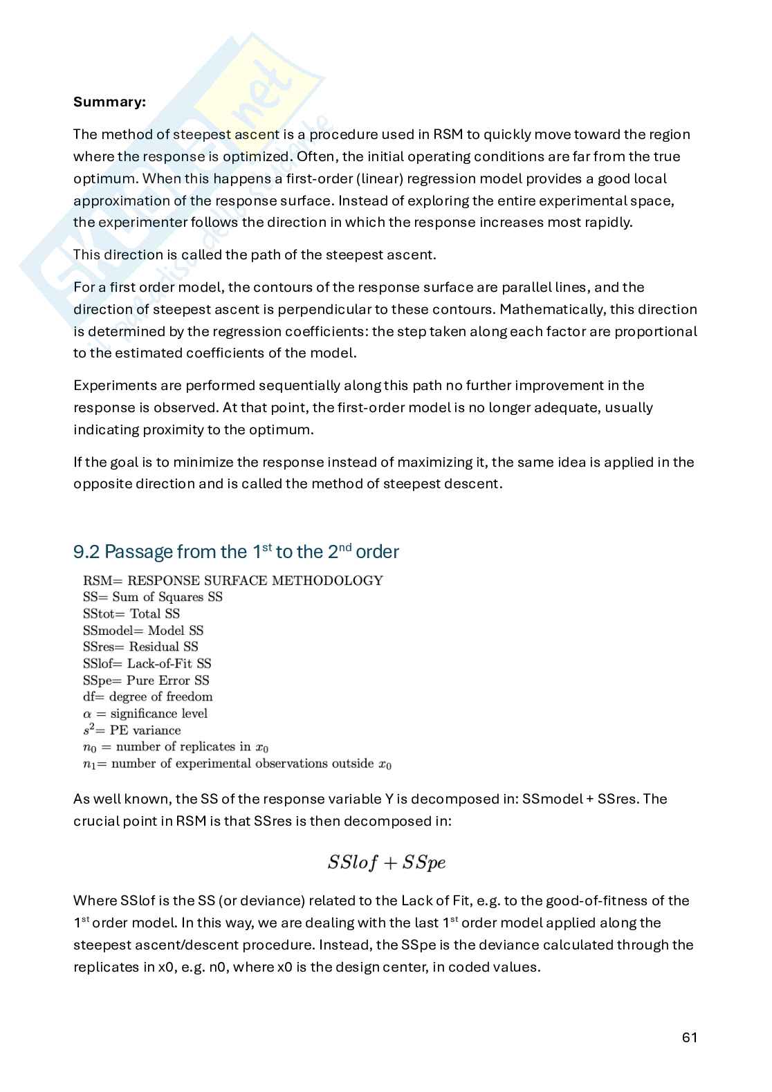 Appunti Statistica per la sperimentazione e le previsioni in ambito tecnologico (parte 3) Pag. 2