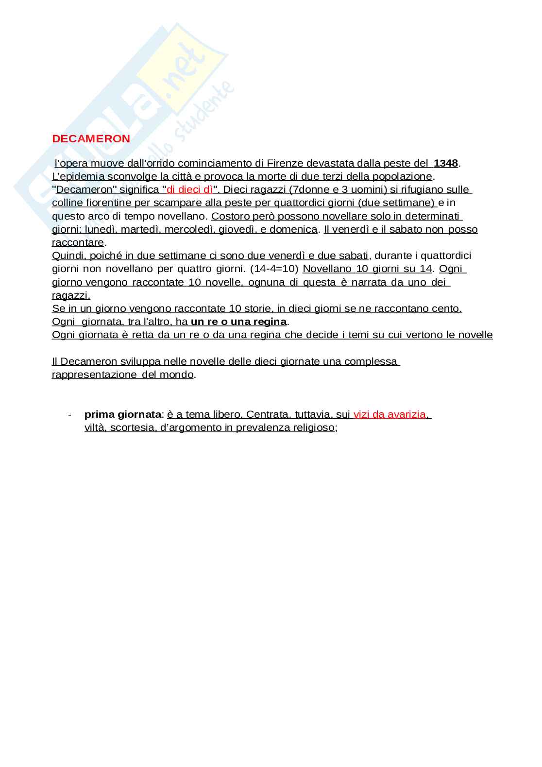 Riassunto esame Letteratura italiana, Prof. De Marco Anna, libro consigliato Letteratura, Tellini Pag. 21