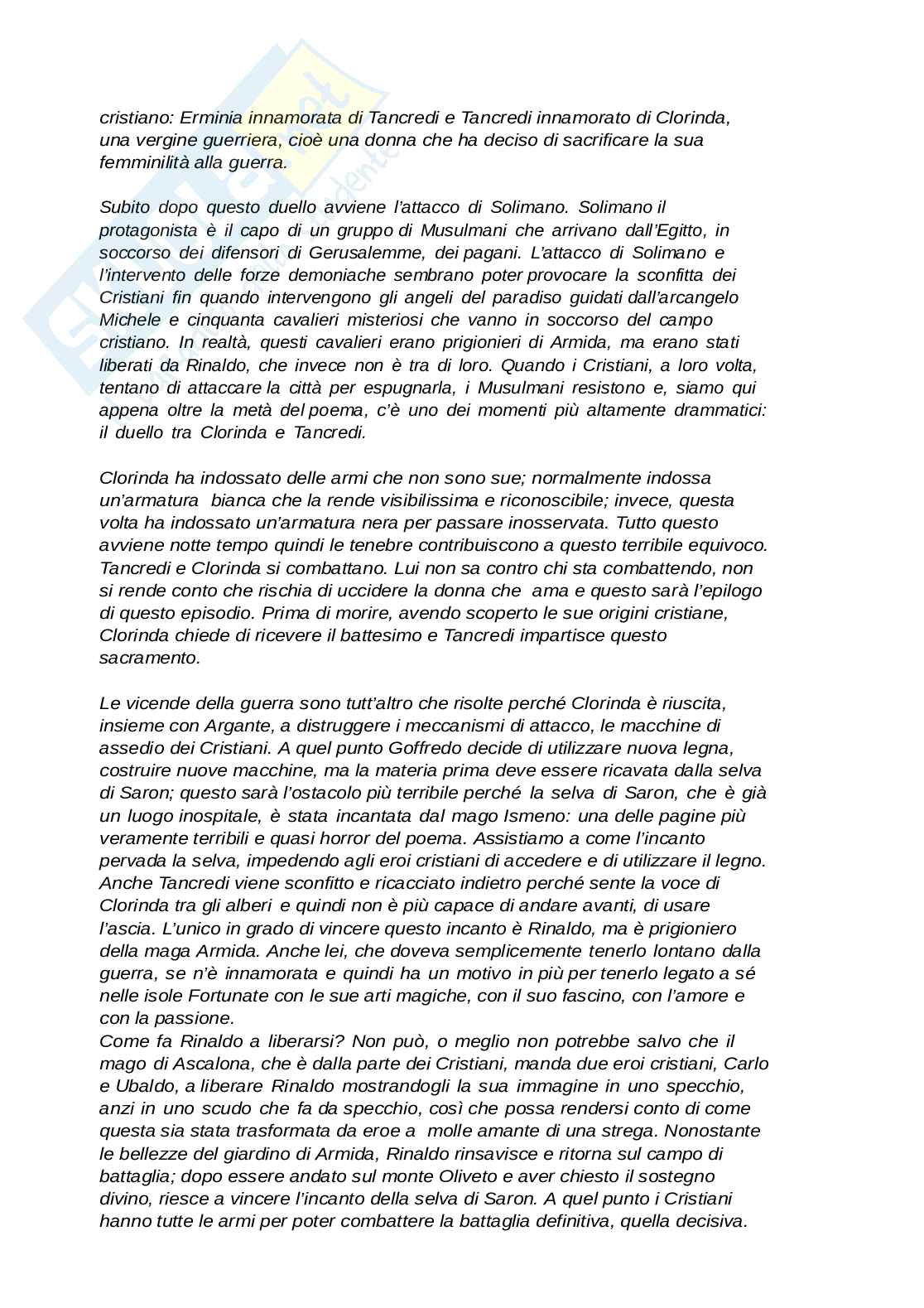 Riassunto esame Letteratura italiana, Prof. De Marco Anna, libro consigliato Letteratura, Tellini Pag. 51