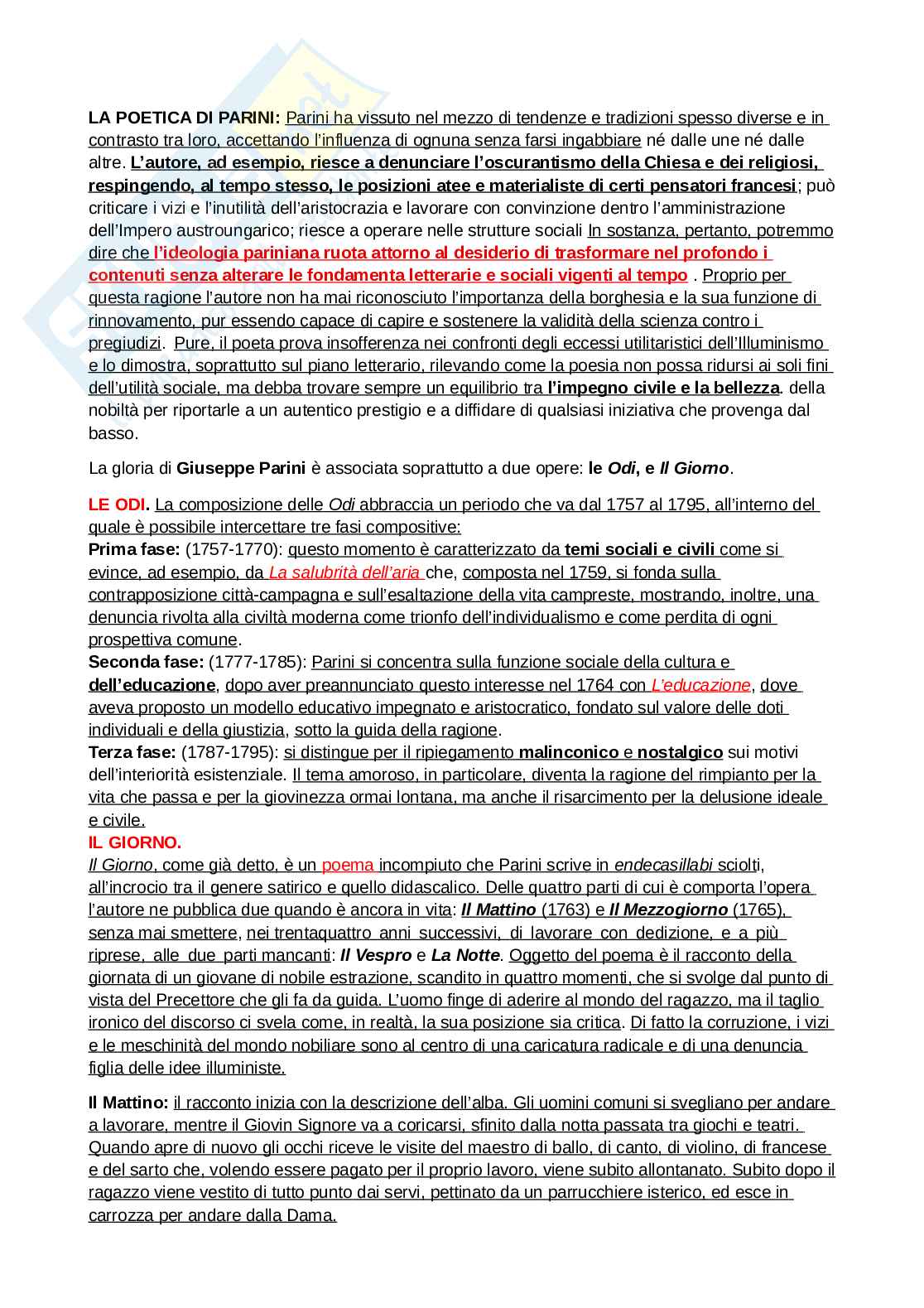 Riassunto esame Letteratura italiana, Prof. De Marco Anna, libro consigliato Letteratura, Tellini Pag. 56