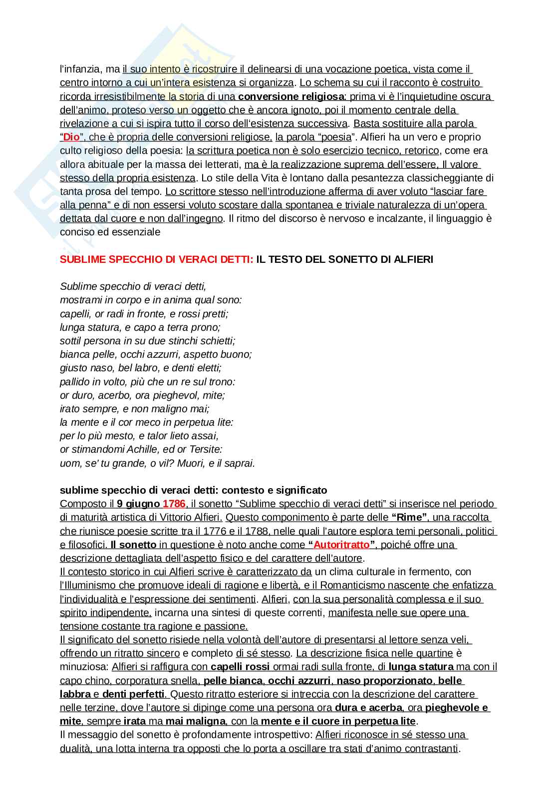 Riassunto esame Letteratura italiana, Prof. De Marco Anna, libro consigliato Letteratura, Tellini Pag. 61