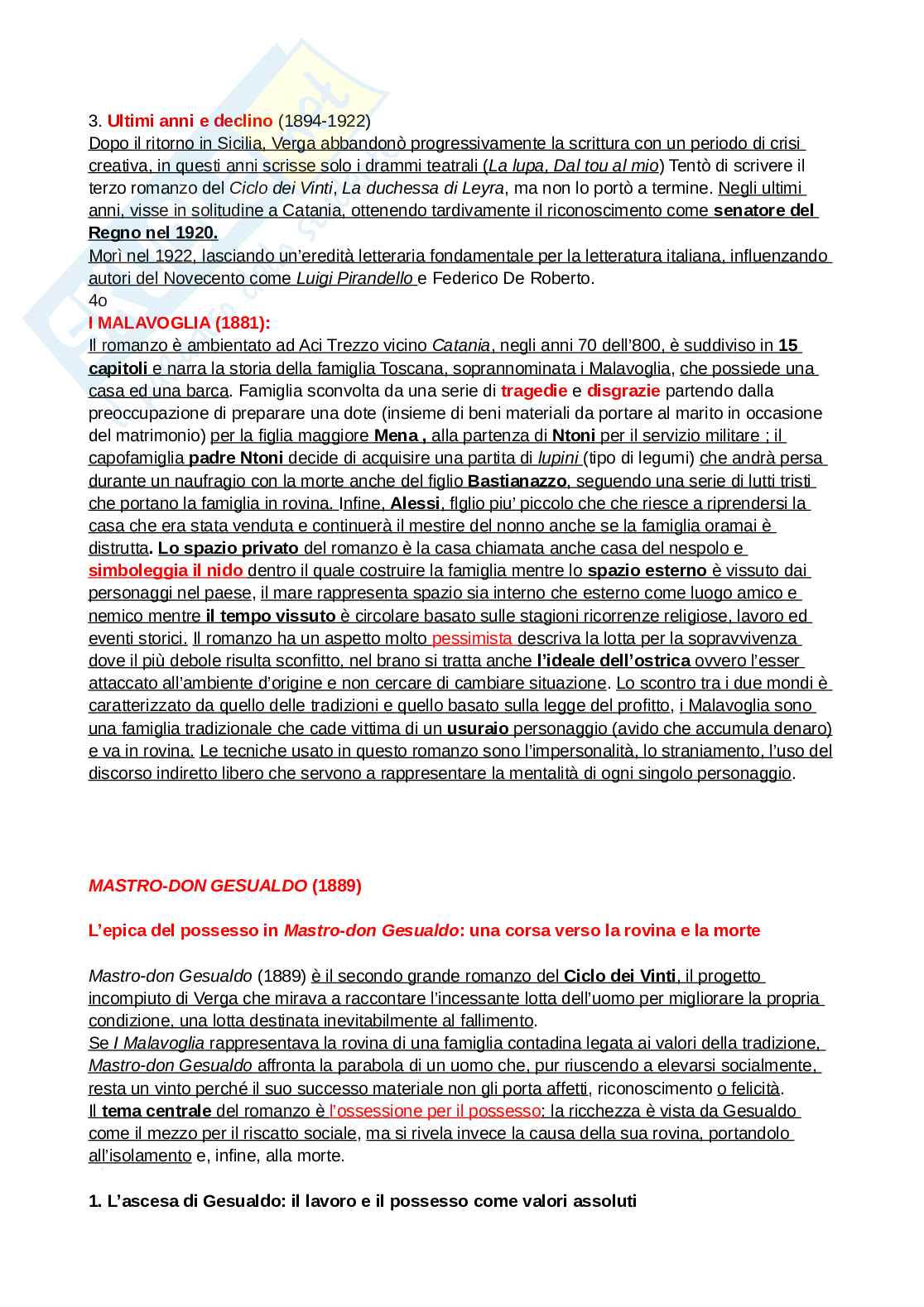 Riassunto esame Letteratura italiana, Prof. De Marco Anna, libro consigliato Letteratura, Tellini Pag. 81