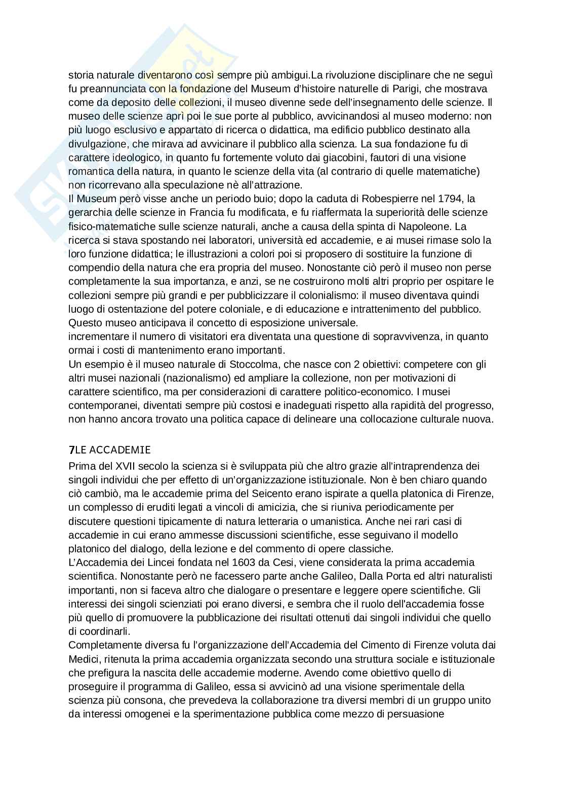 Riassunto esame Storia della scienza, Prof. Savoia Paolo, libro consigliato Storia materiale della scienza, Beretta Pag. 21