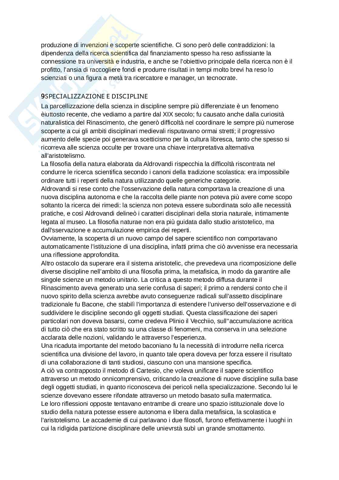 Riassunto esame Storia della scienza, Prof. Savoia Paolo, libro consigliato Storia materiale della scienza, Beretta Pag. 26