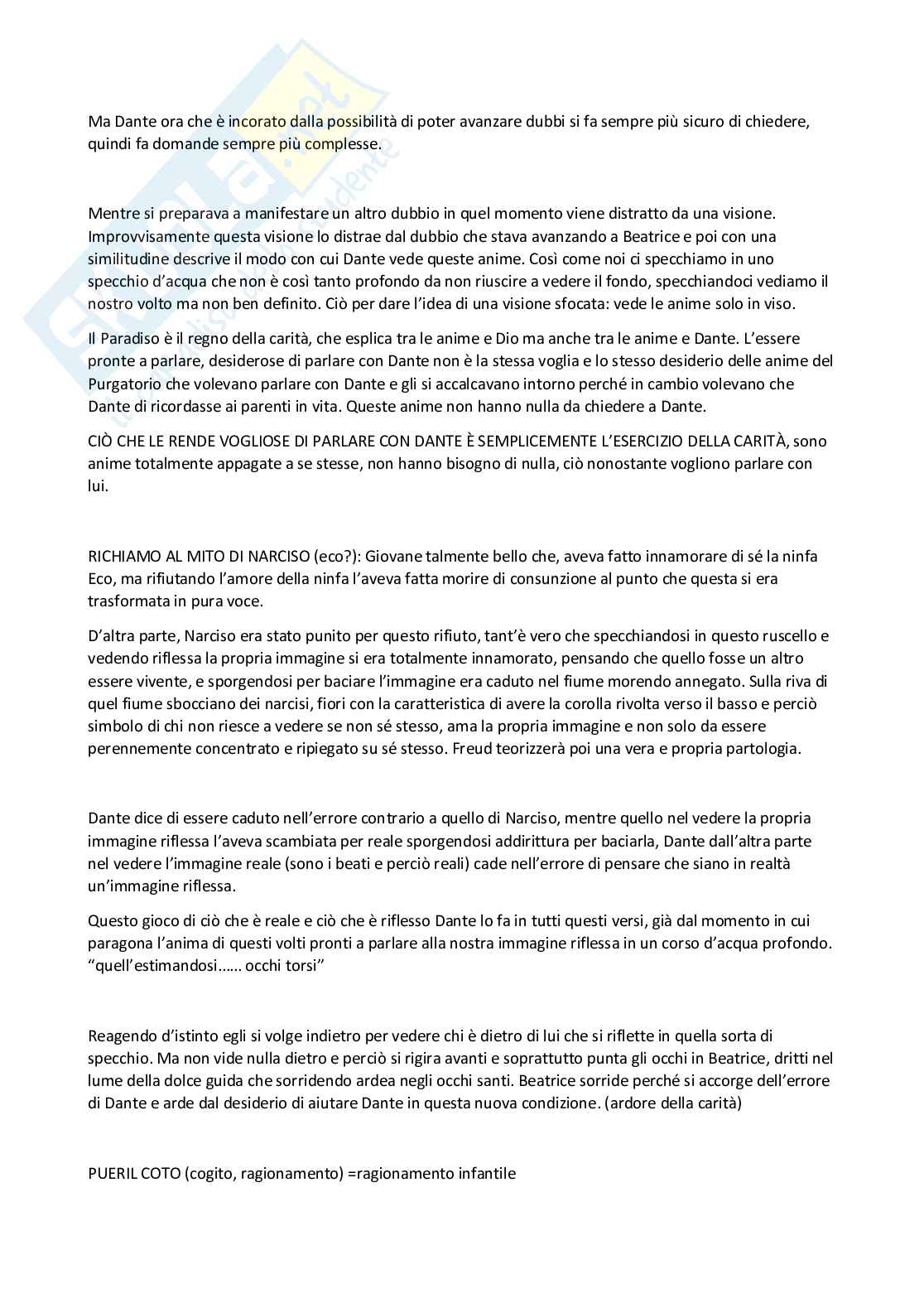 Letteratura italiana - Canto 3 Pag. 2