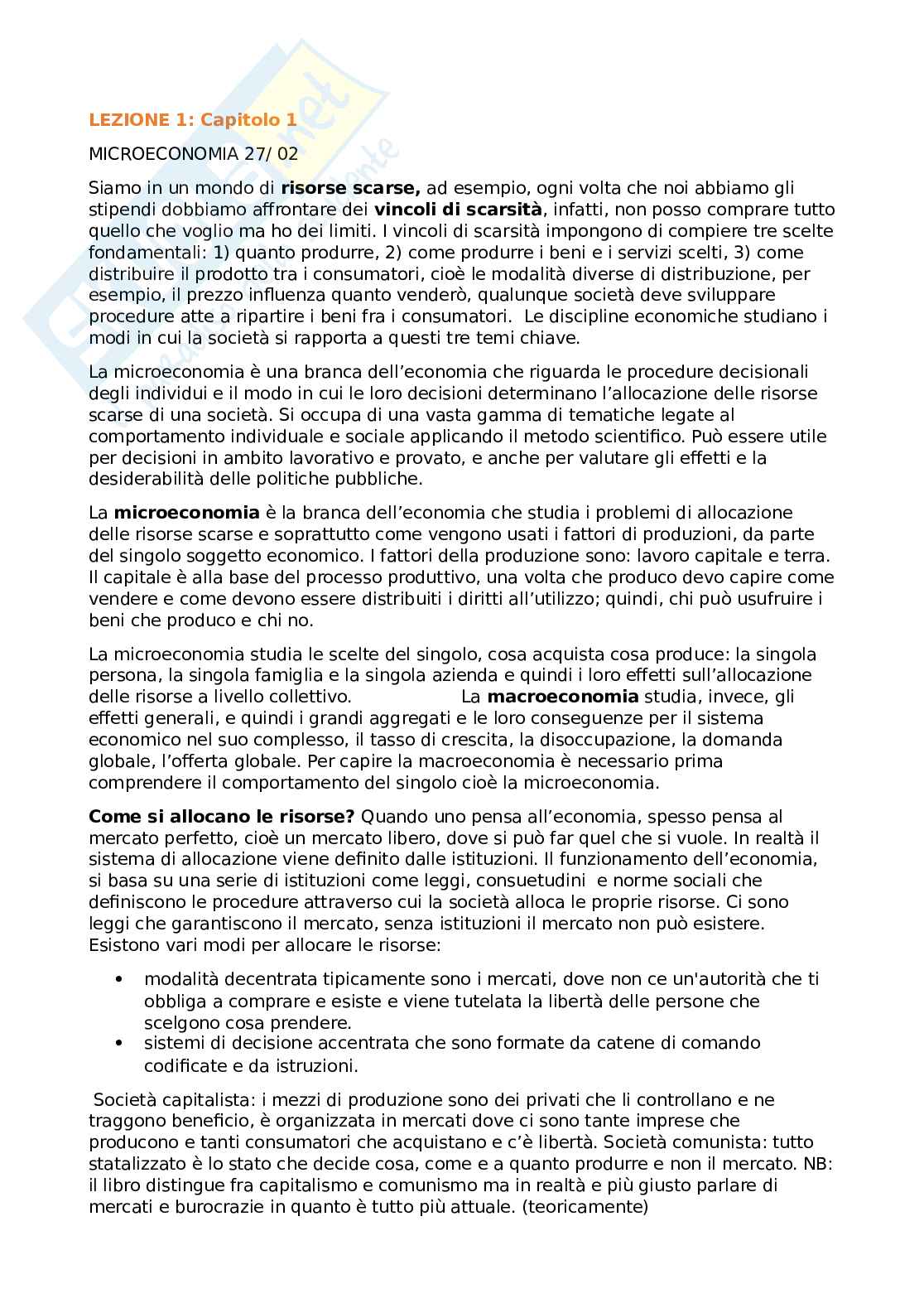 Microeconomia Pag. 1