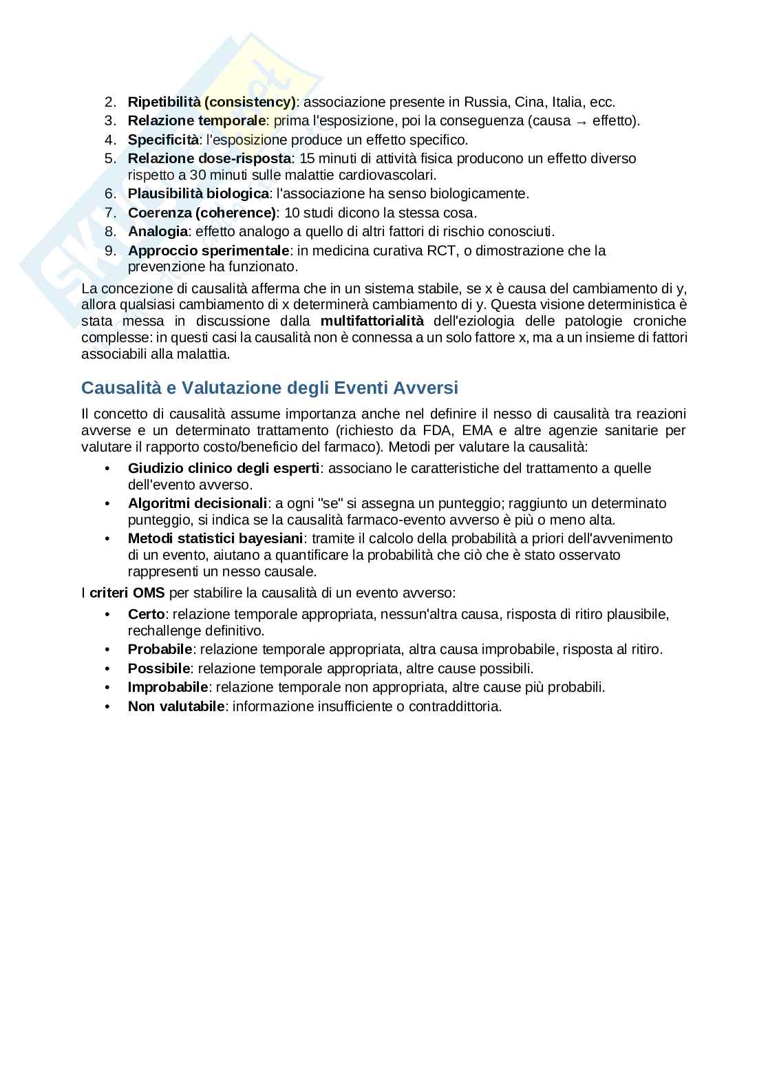 Sperimentazione clinica e analisi dei dati – Appunti completi 2026/2027 Pag. 46