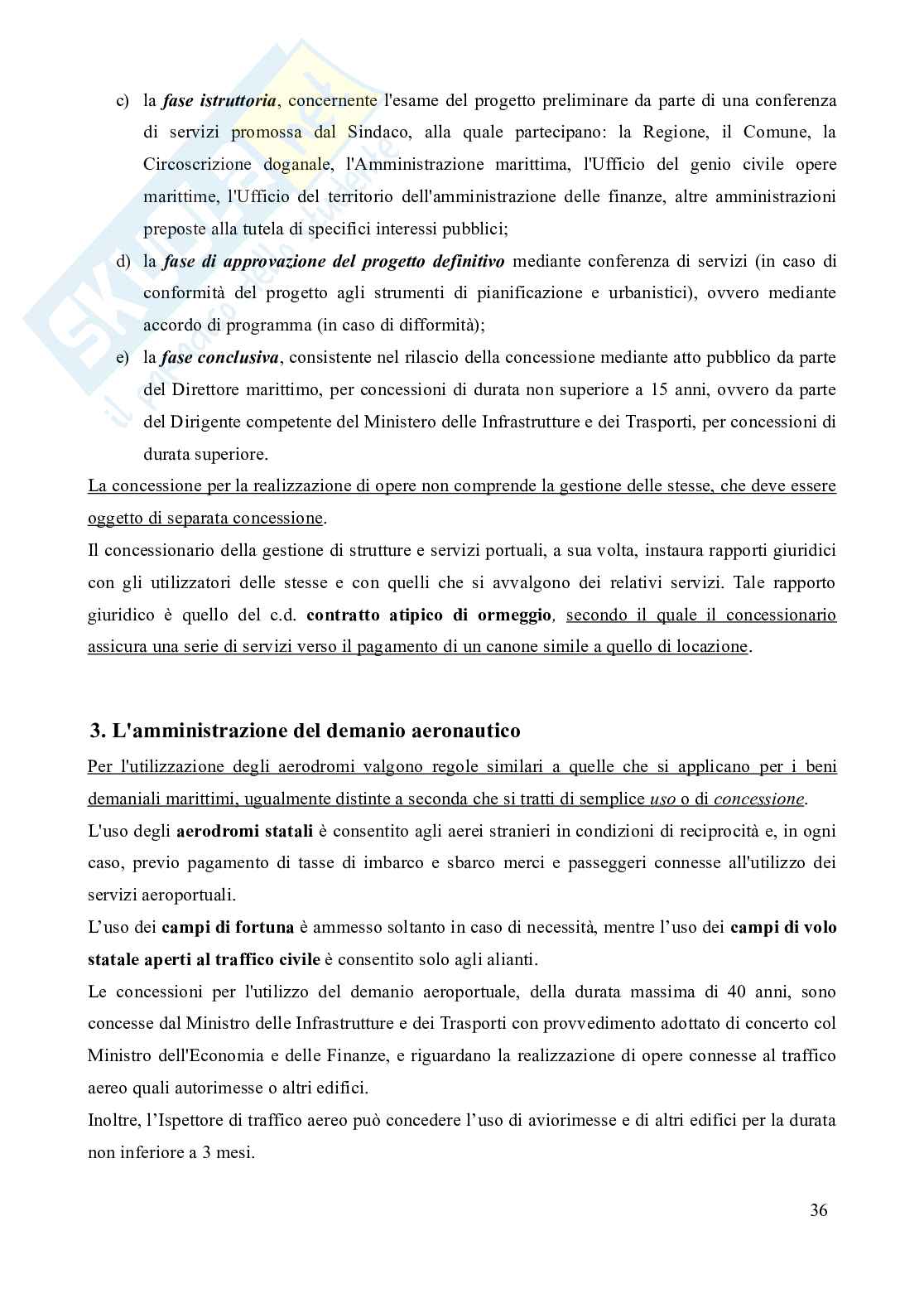 Riassunto esame Diritto della navigazione, Prof. Tani Ilaria, libro consigliato Manuale di diritto della navigazione, 15^edizione (2019), Pescatore, D'Ovidio, Tullio Pag. 36