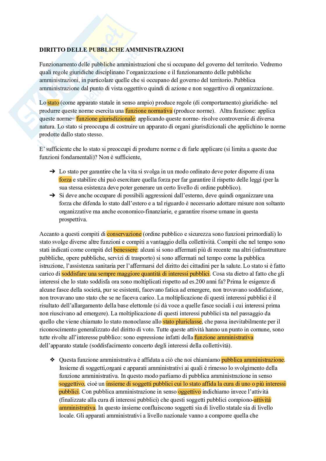 Appunti Diritto amministrativo Pag. 1