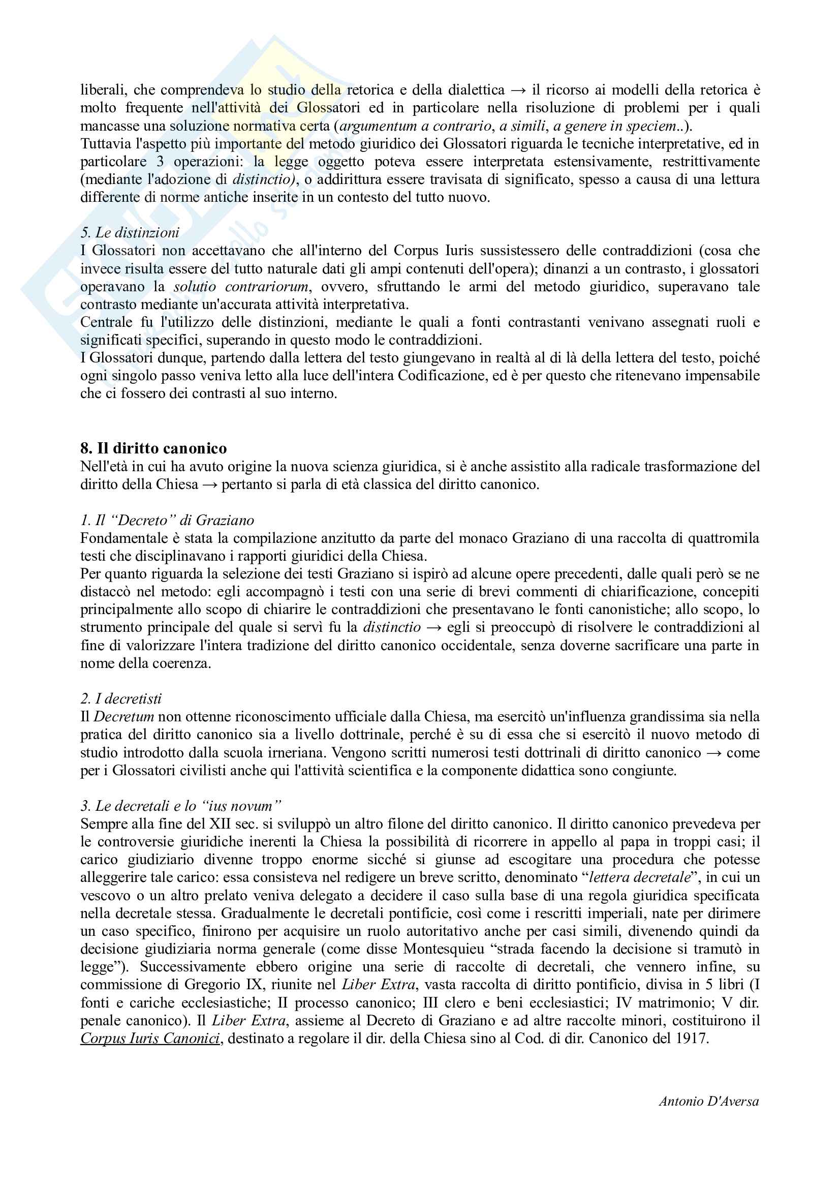 Storia Del Diritto Medievale E Moderno Riassunti