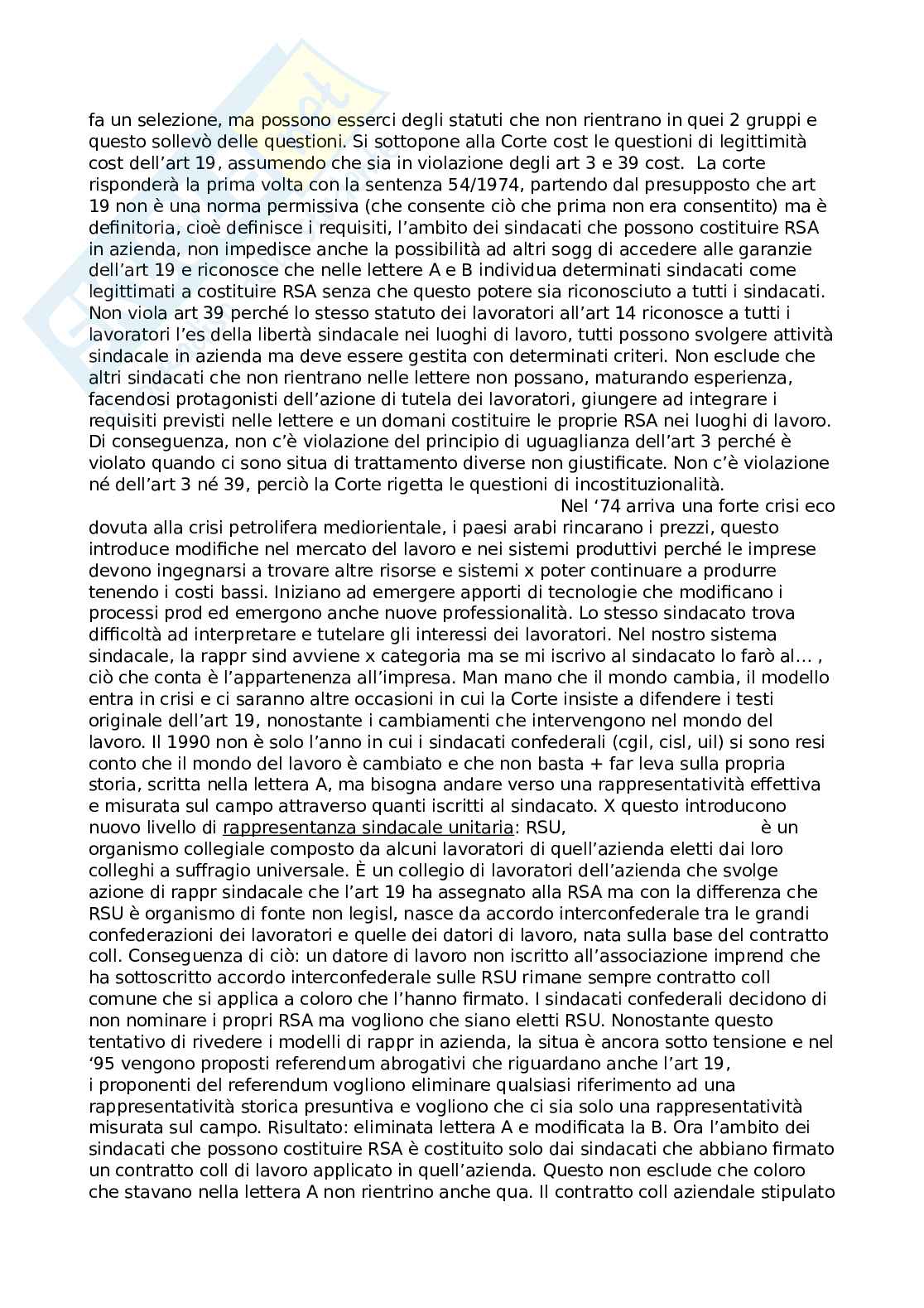 Diritto sindacale  Pag. 11