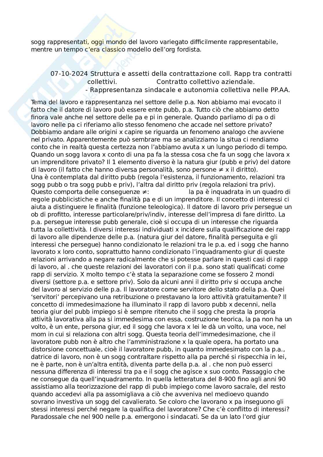 Diritto sindacale  Pag. 21