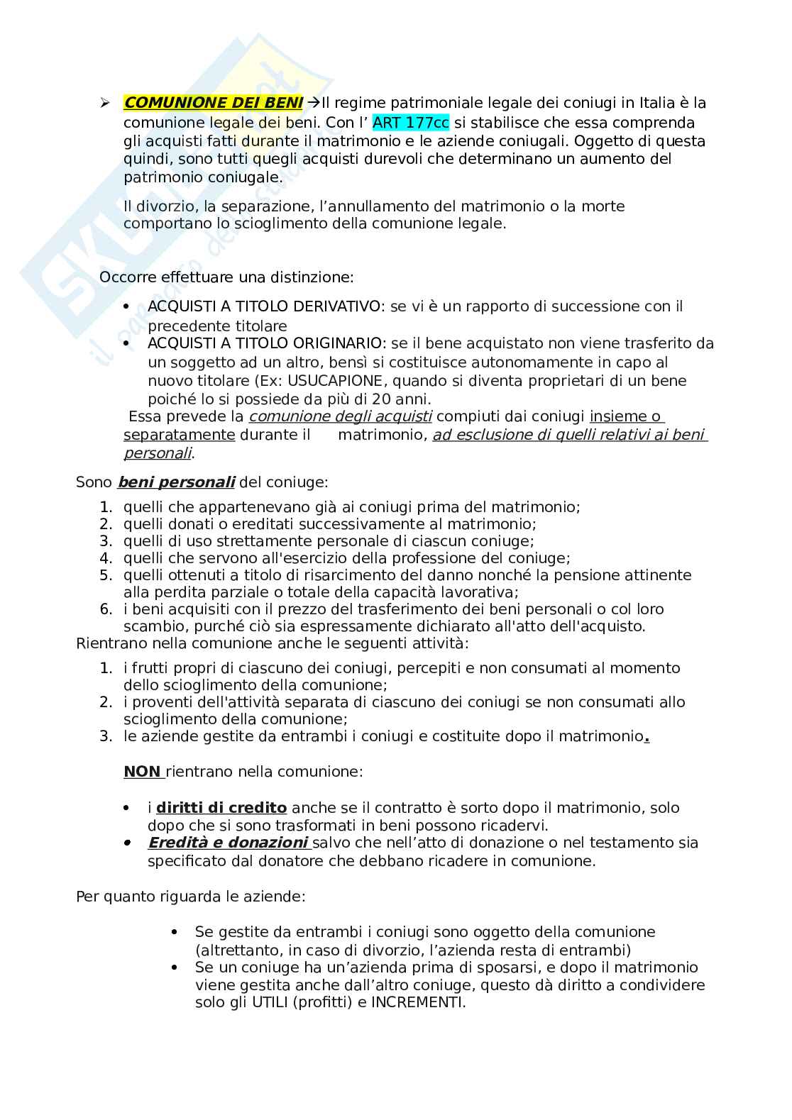  Diritto delle persone e della famiglia Pag. 6