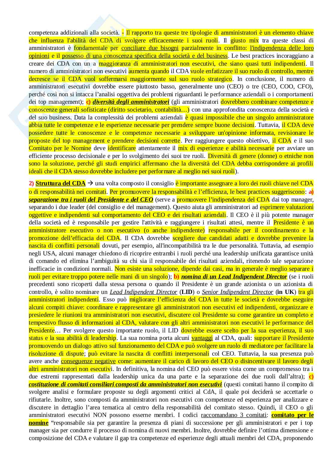 Corporate Governance Modulo I Pag. 36