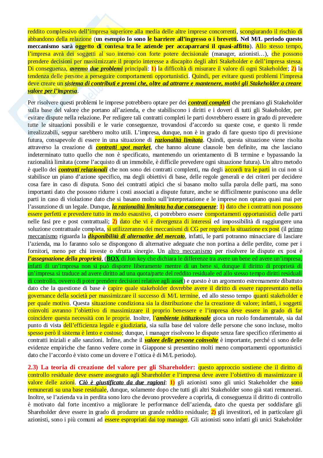 Corporate Governance Modulo I Pag. 6