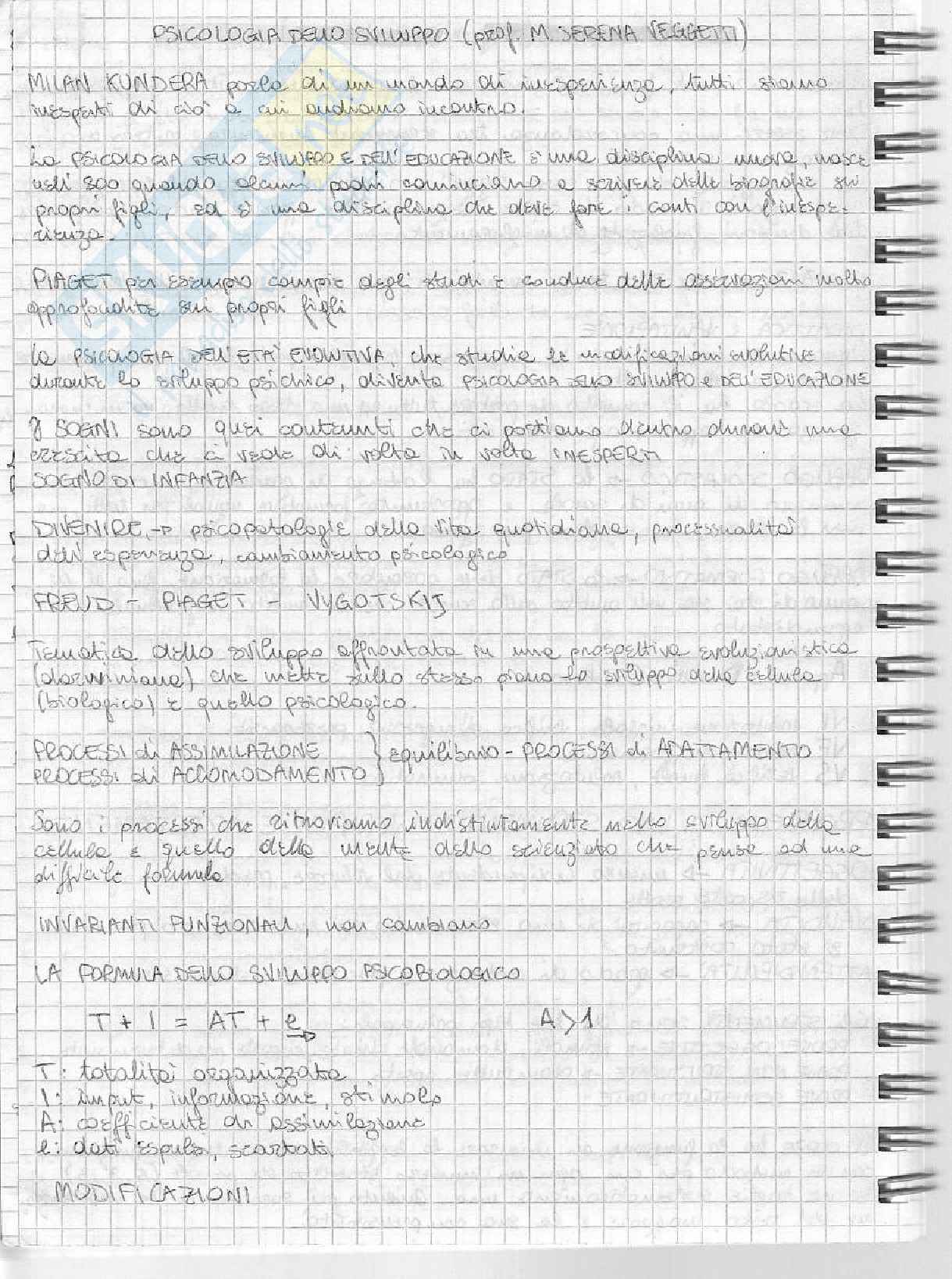Sviluppo psicologico Pag. 1