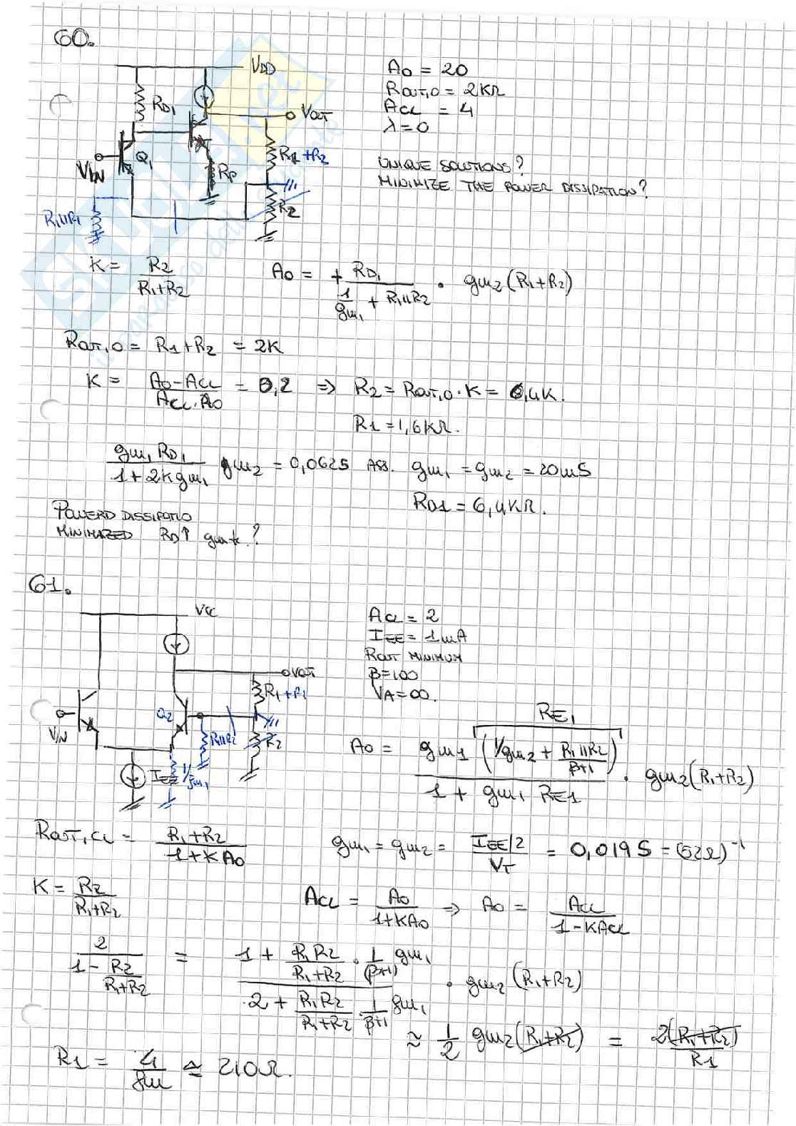 Appunti ed esercizi svolti di Elettronica I, Feedback: Parte 3 Pag. 6