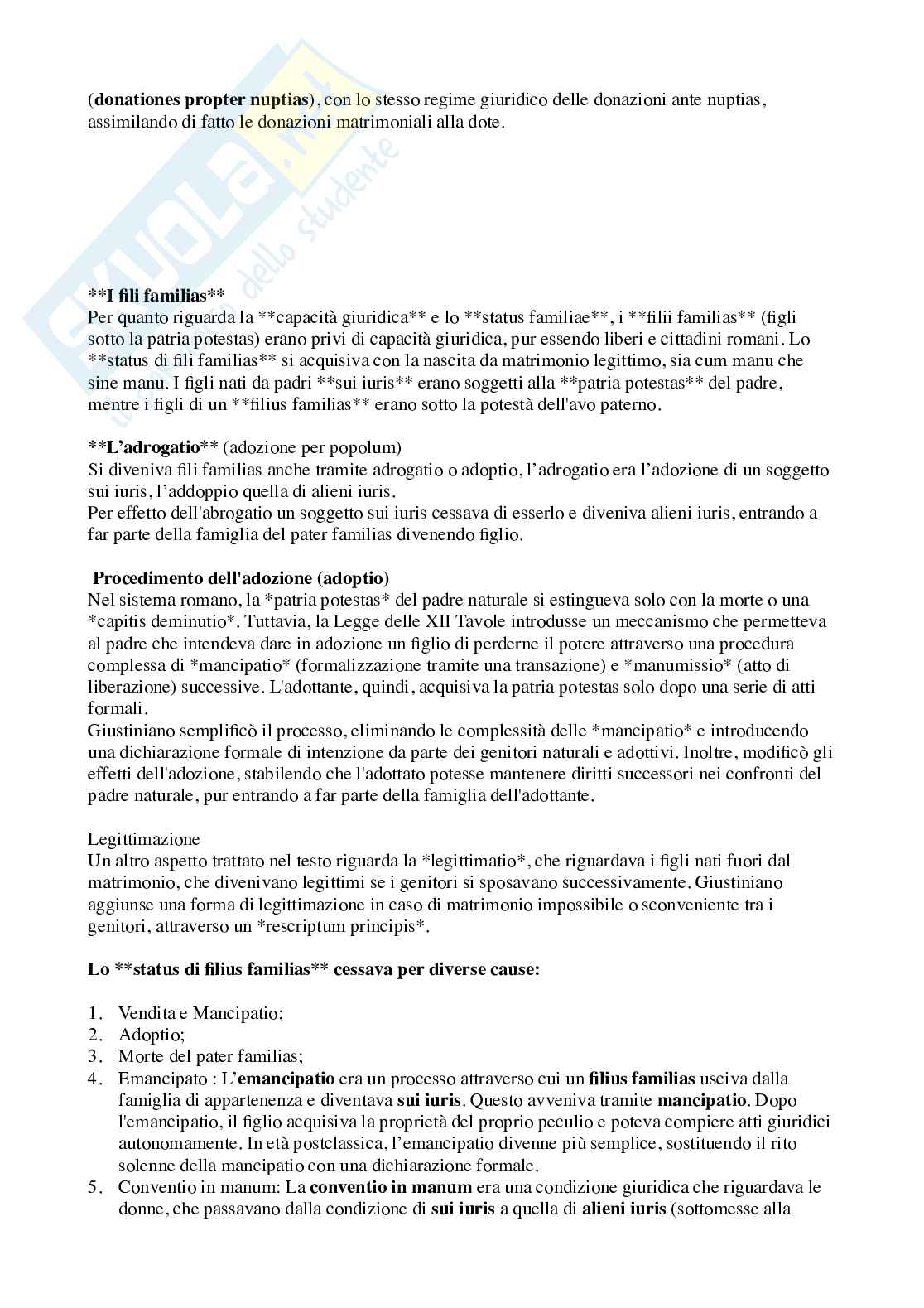 Riassunto esame Istituzioni di diritto romano, Prof. Rossi Tommaso, libro consigliato Istituzioni di diritto romano , Matteo Marrone Pag. 36