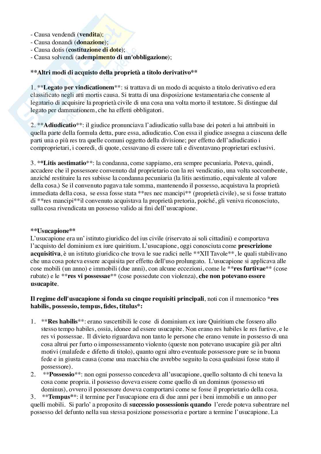 Riassunto esame Istituzioni di diritto romano, Prof. Rossi Tommaso, libro consigliato Istituzioni di diritto romano , Matteo Marrone Pag. 46