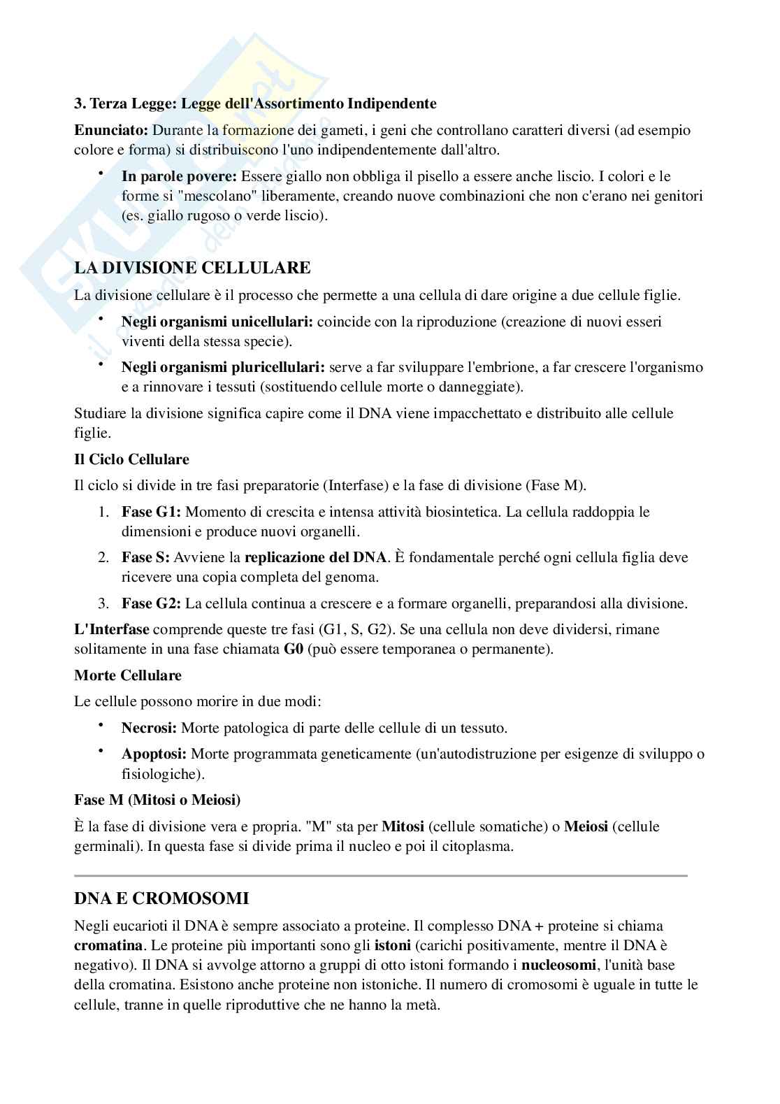 Riassunto esame Biologia, Prof. Di Cristo Carlo, libro consigliato Appunti di zoologia , D’Aniello  Pag. 2