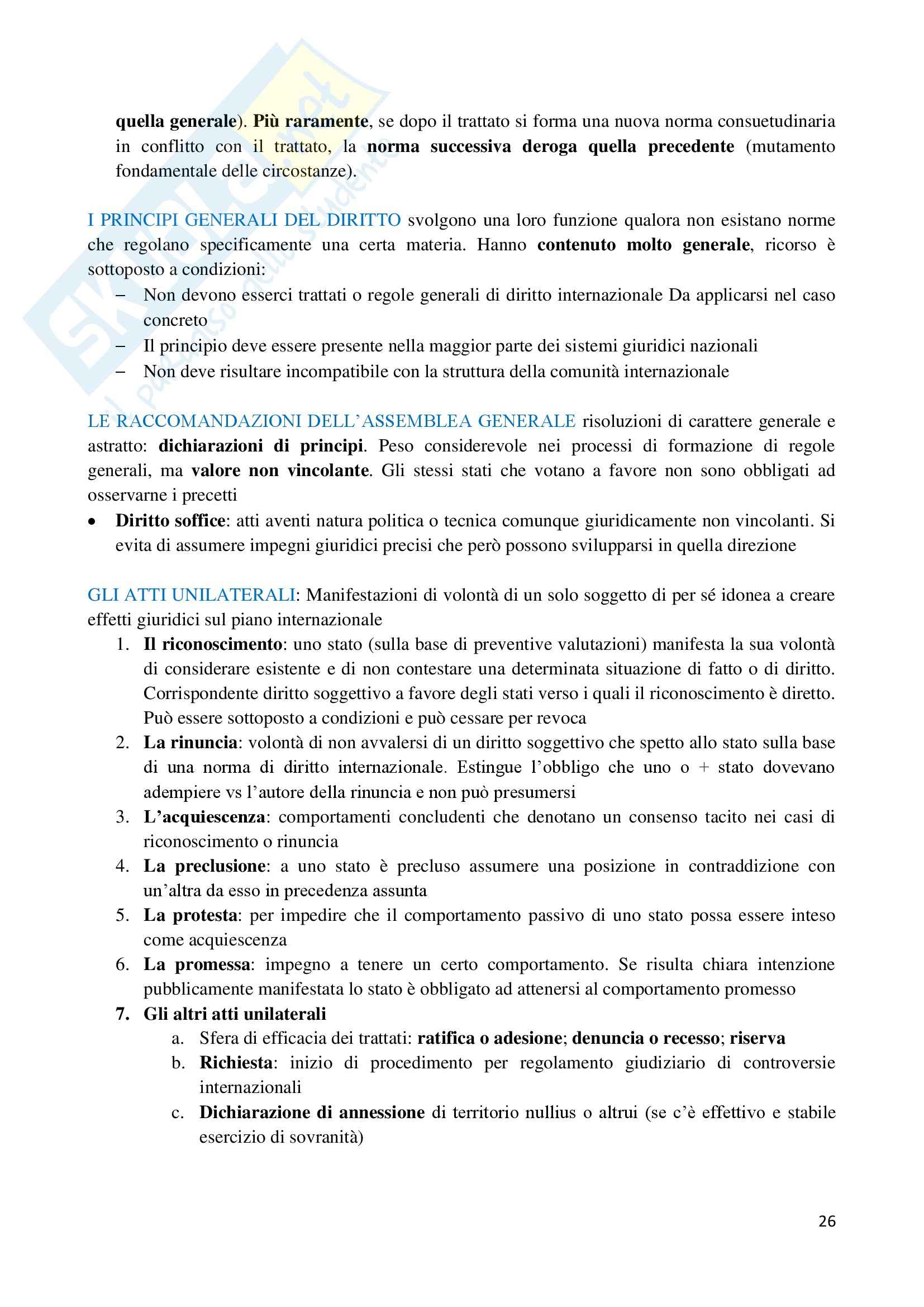 Riassunto esame Diritto internazionale, prof. Scovazzi Pag. 26