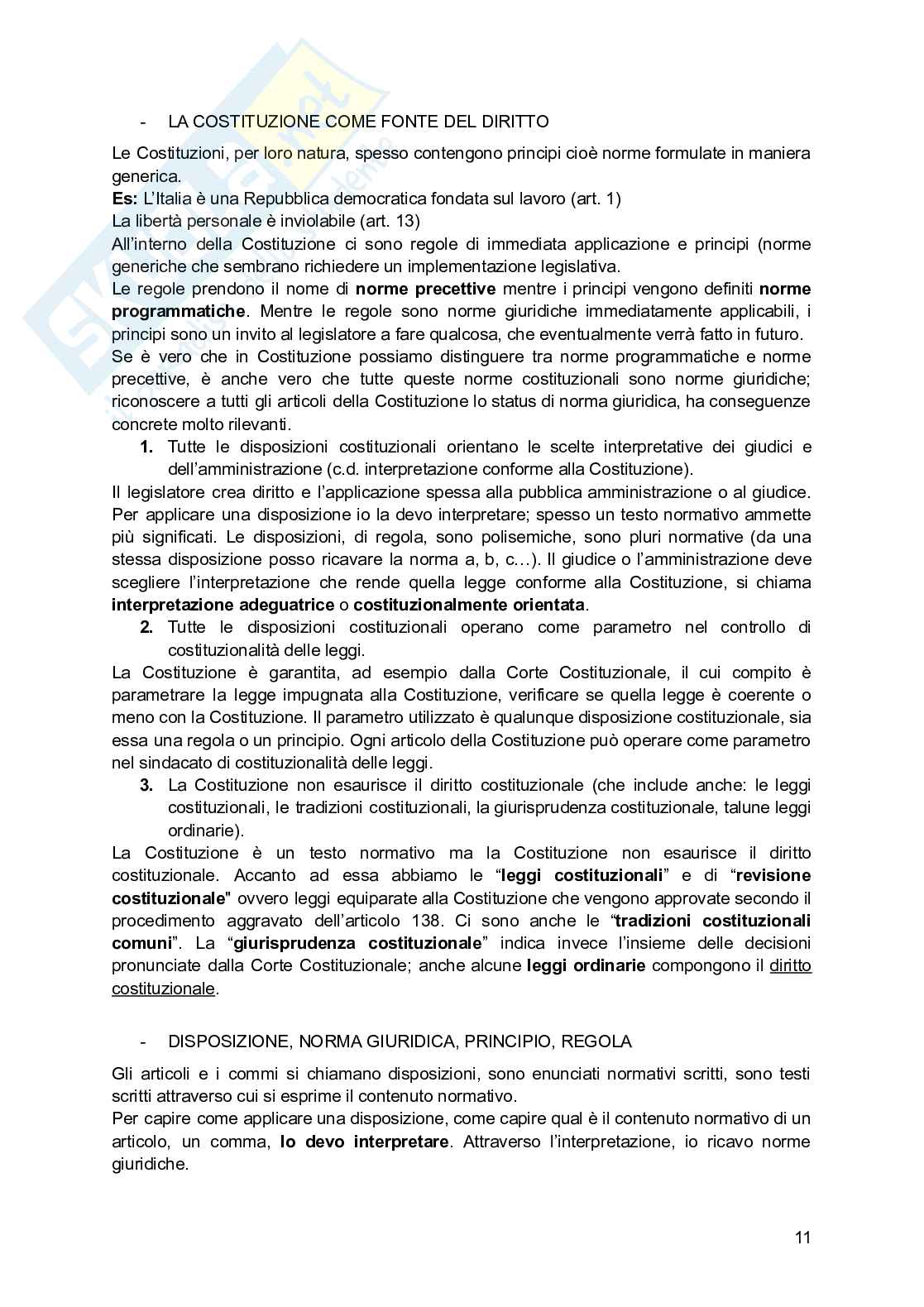 Diritto costituzionale  Pag. 11