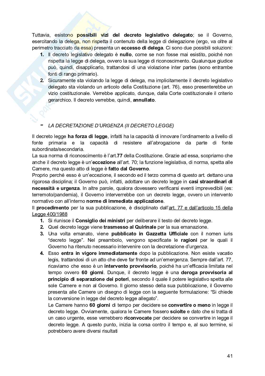 Diritto costituzionale  Pag. 41
