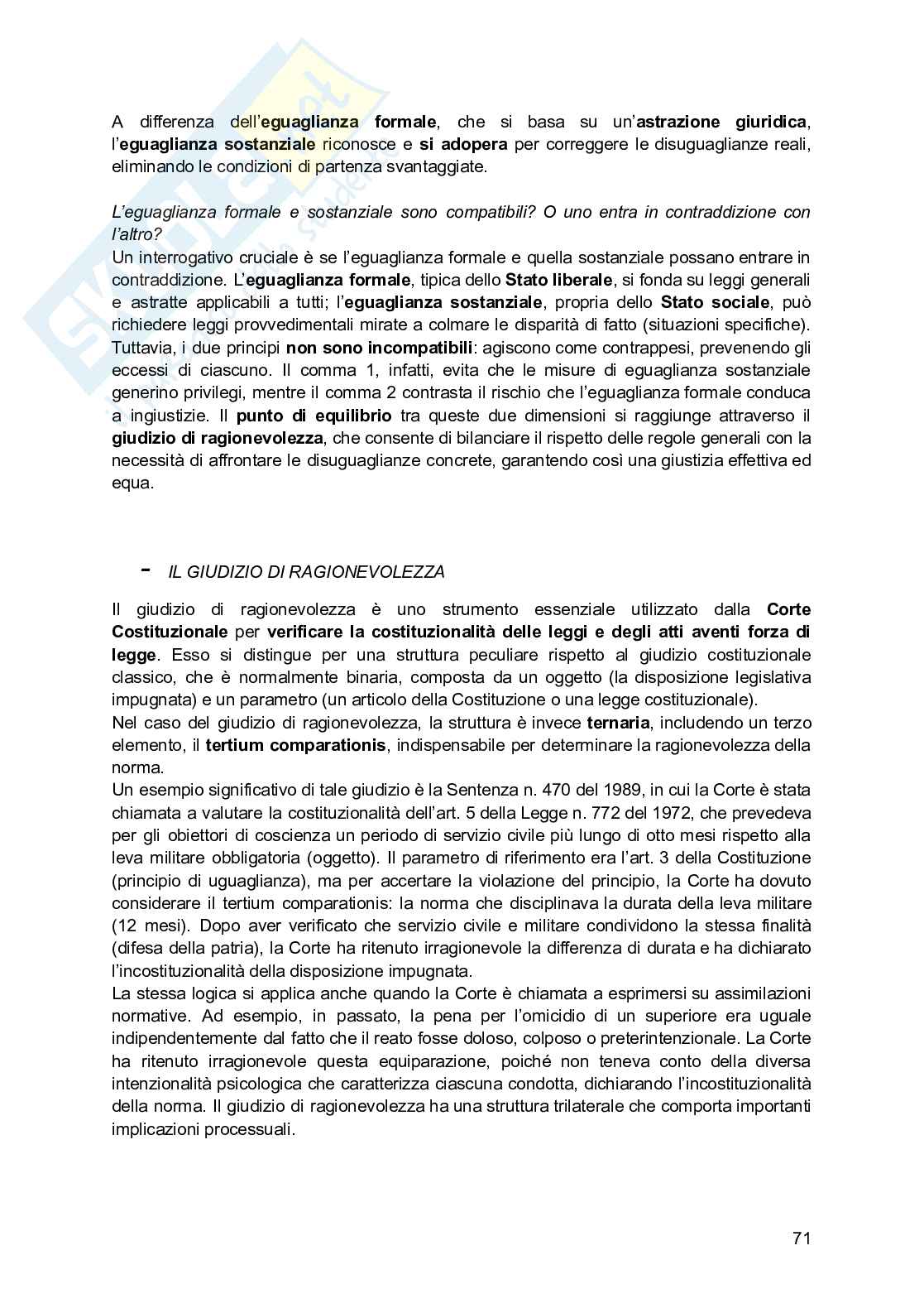 Diritto costituzionale  Pag. 71