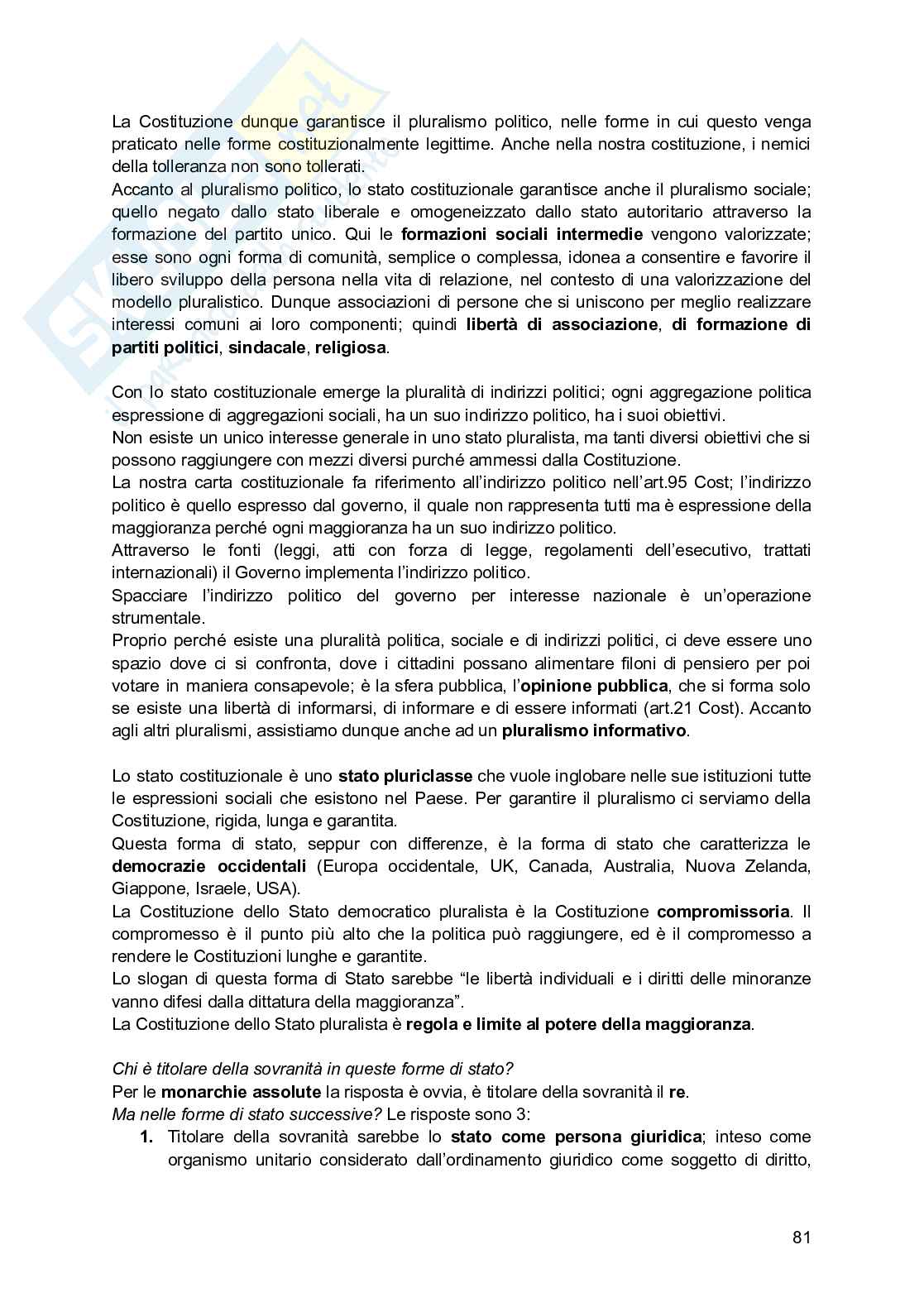 Diritto costituzionale  Pag. 81