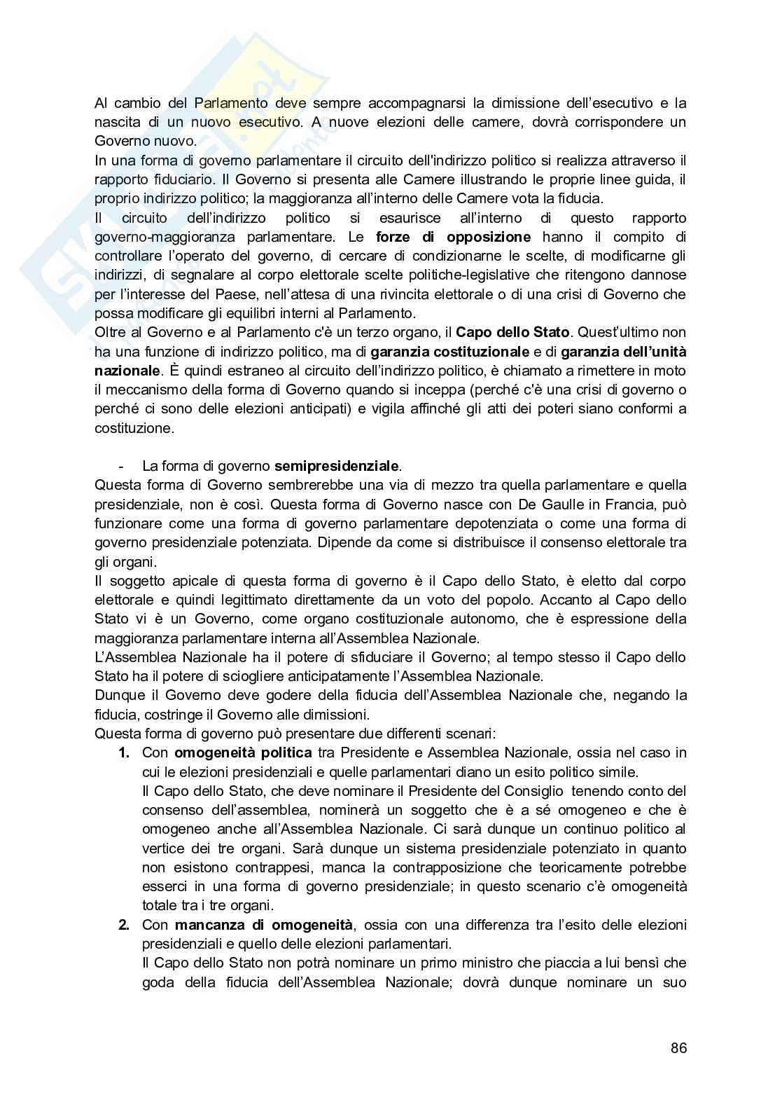 Diritto costituzionale  Pag. 86