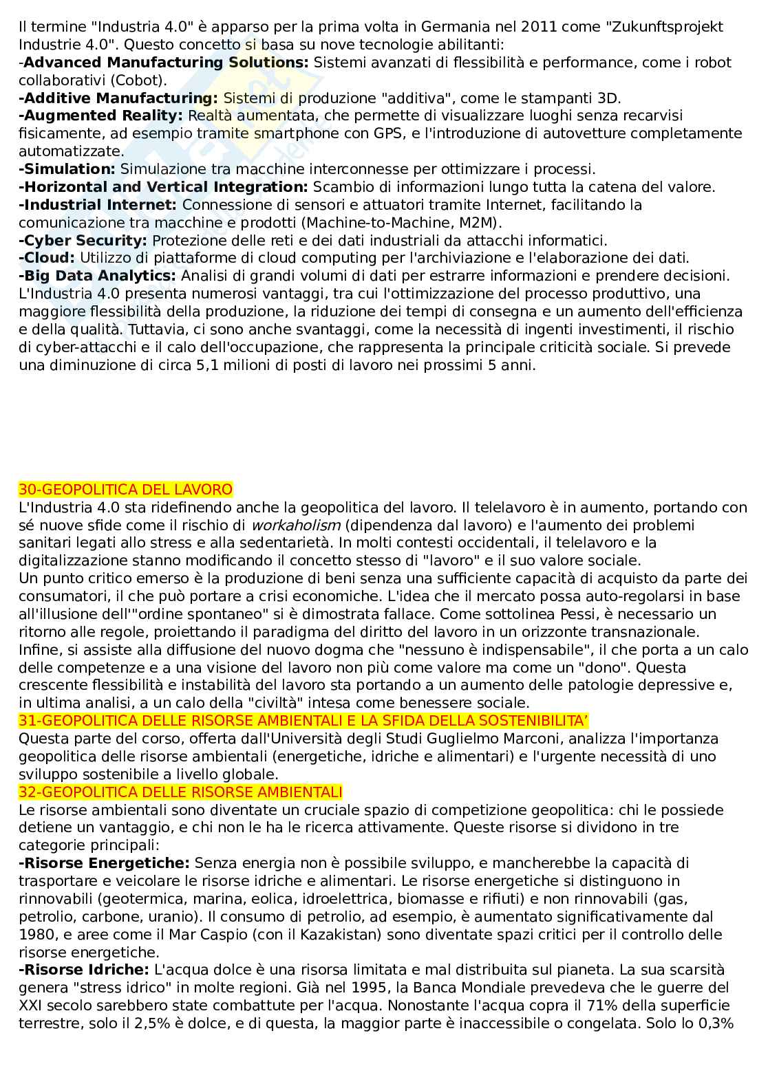 Appunti lezioni Geopolitica economico-politica Pag. 6