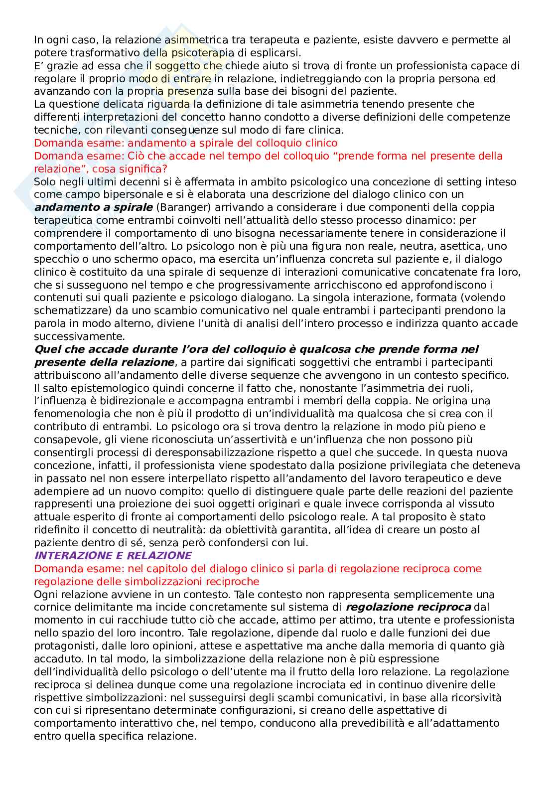 Appunti completi per esame di Psicologia clinica Pag. 11
