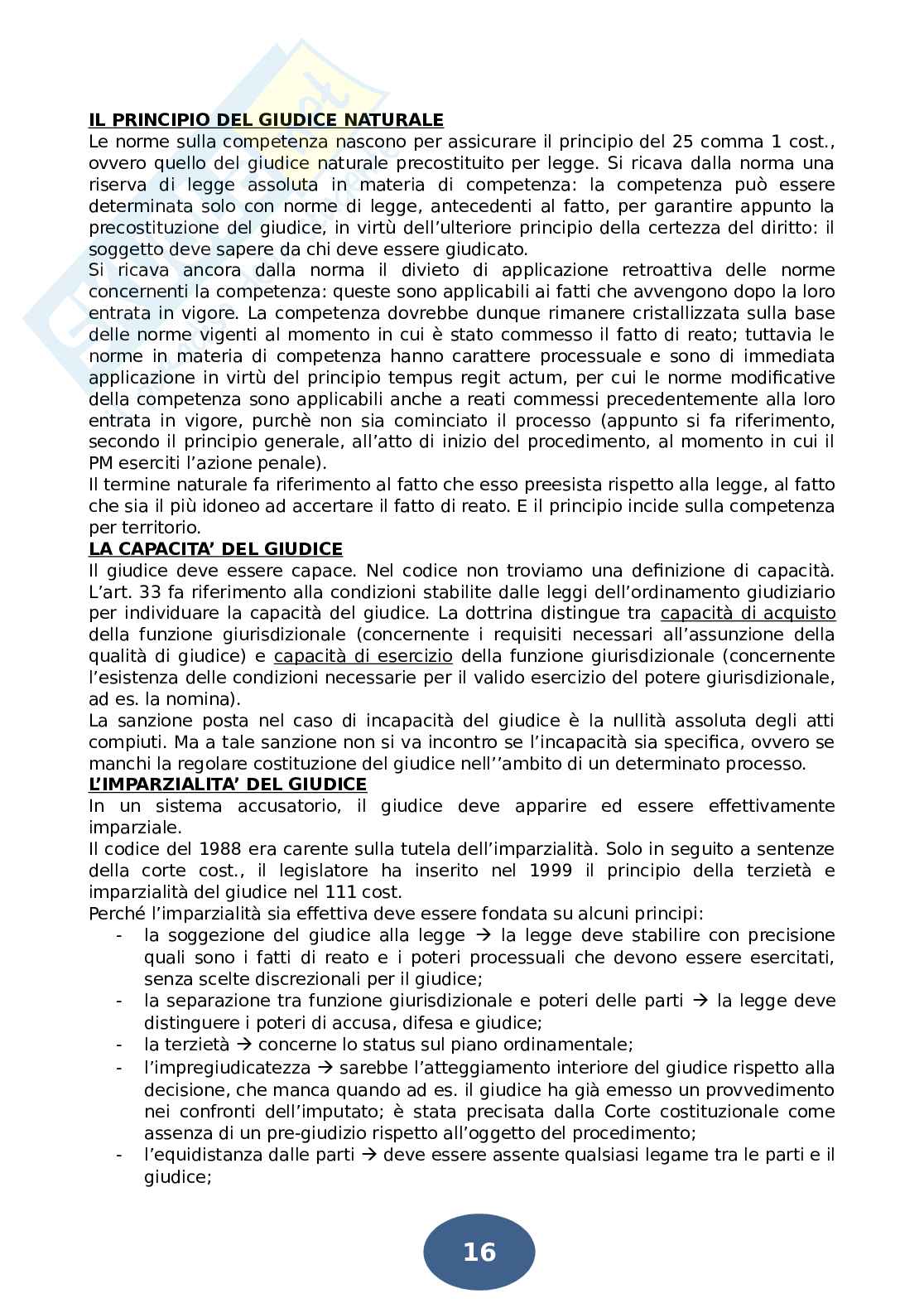 Riassunto esame Diritto processuale penale, Prof. Pulvirenti Antonino, libro consigliato Manuale di procedura penale, Tonini, Conti Pag. 16