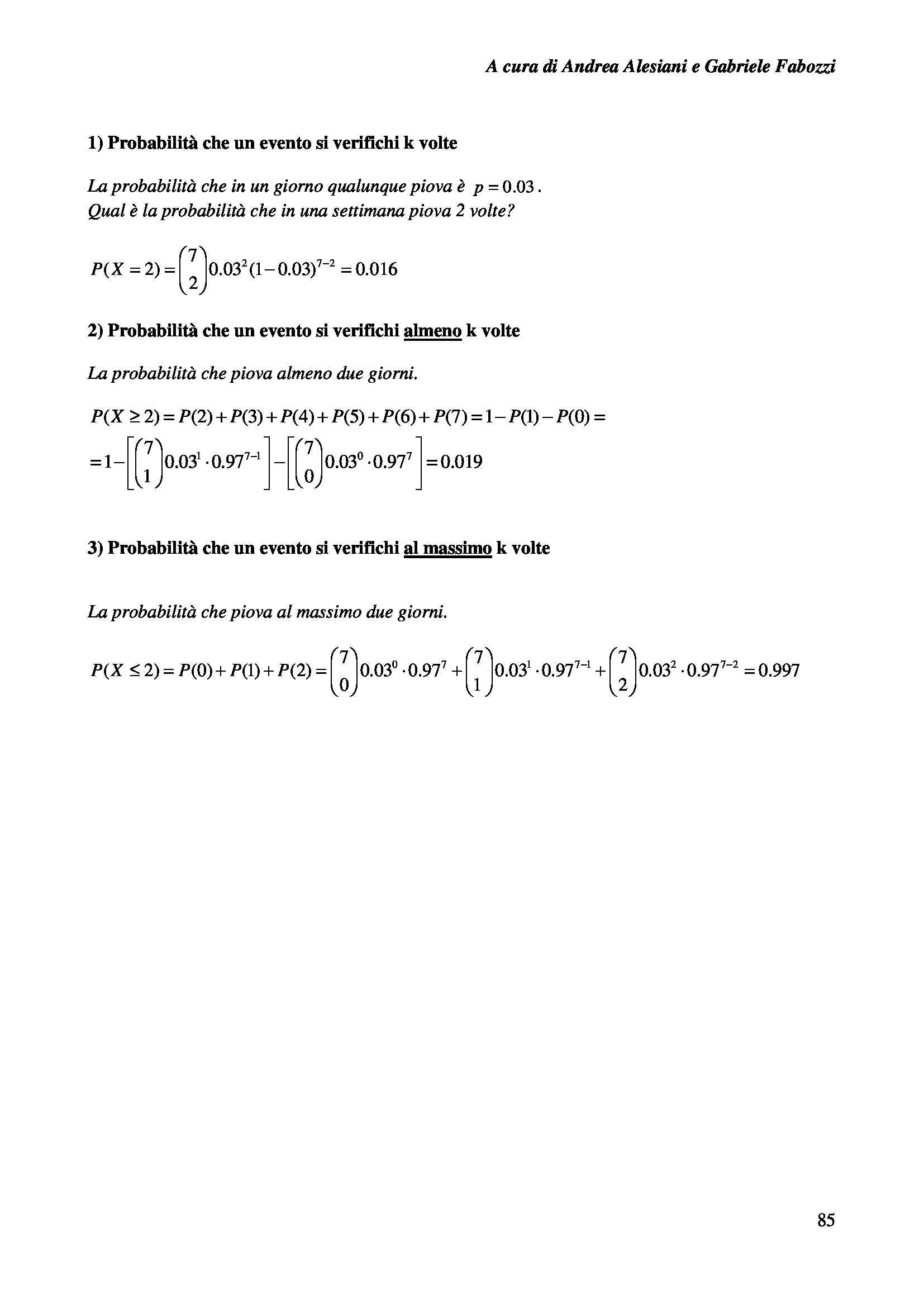 Compendio di Statistica Descrittiva, Probabilità e Inferenza - Appunti Pag. 86