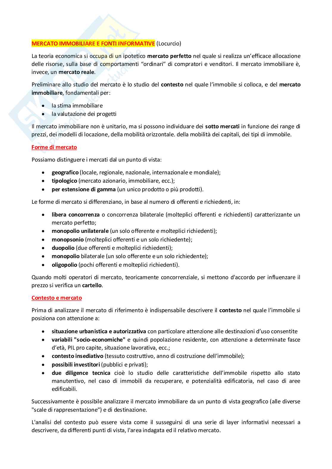 Mercato immobiliare Pag. 1