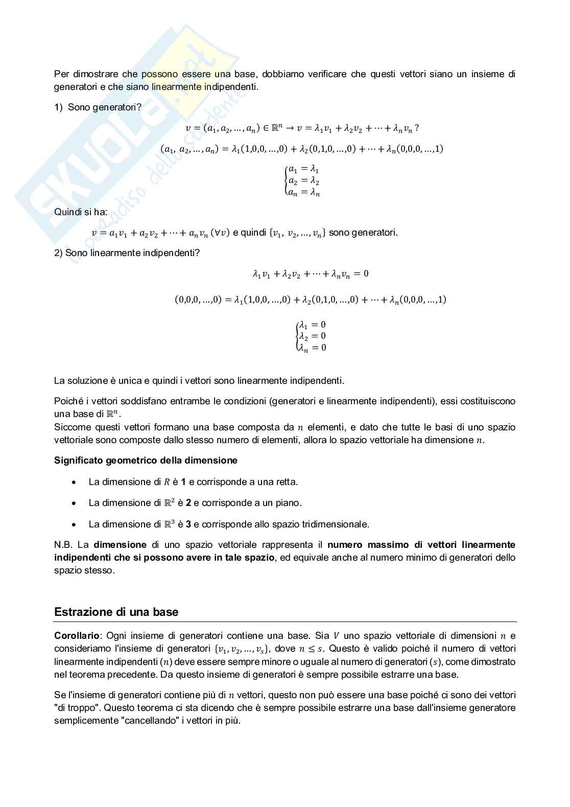 Algebra lineare Pag. 16