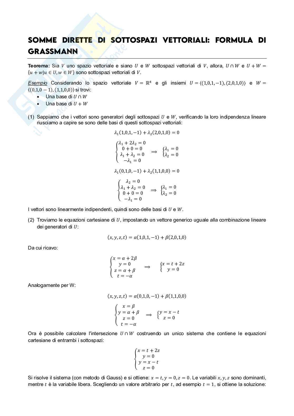 Algebra lineare Pag. 21