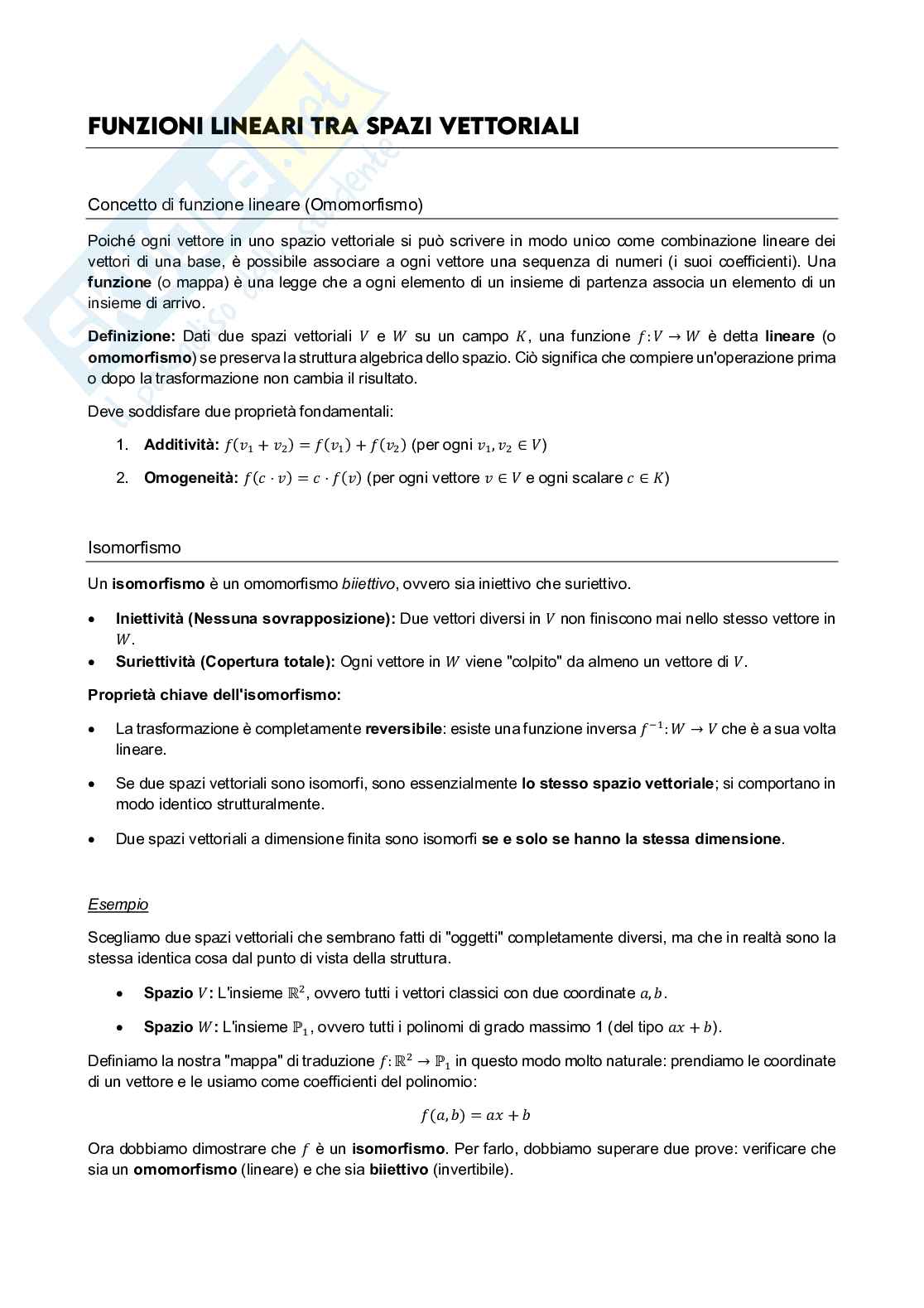 Algebra lineare Pag. 26