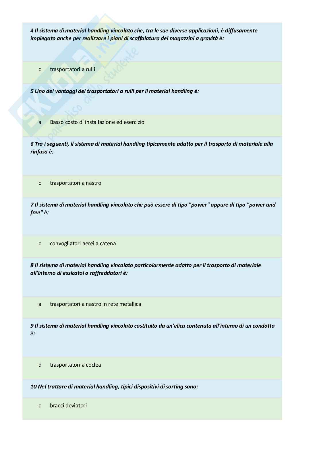 Organizzazione della produzione e dei sistemi logistici  Pag. 26