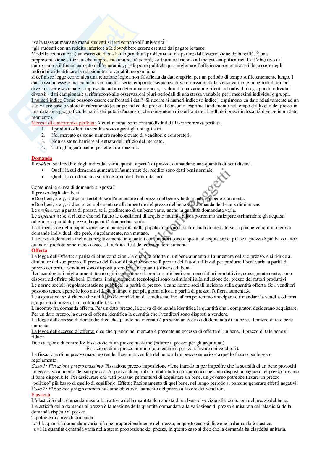 Riassunti microeconomia e macroeconomia Pag. 2