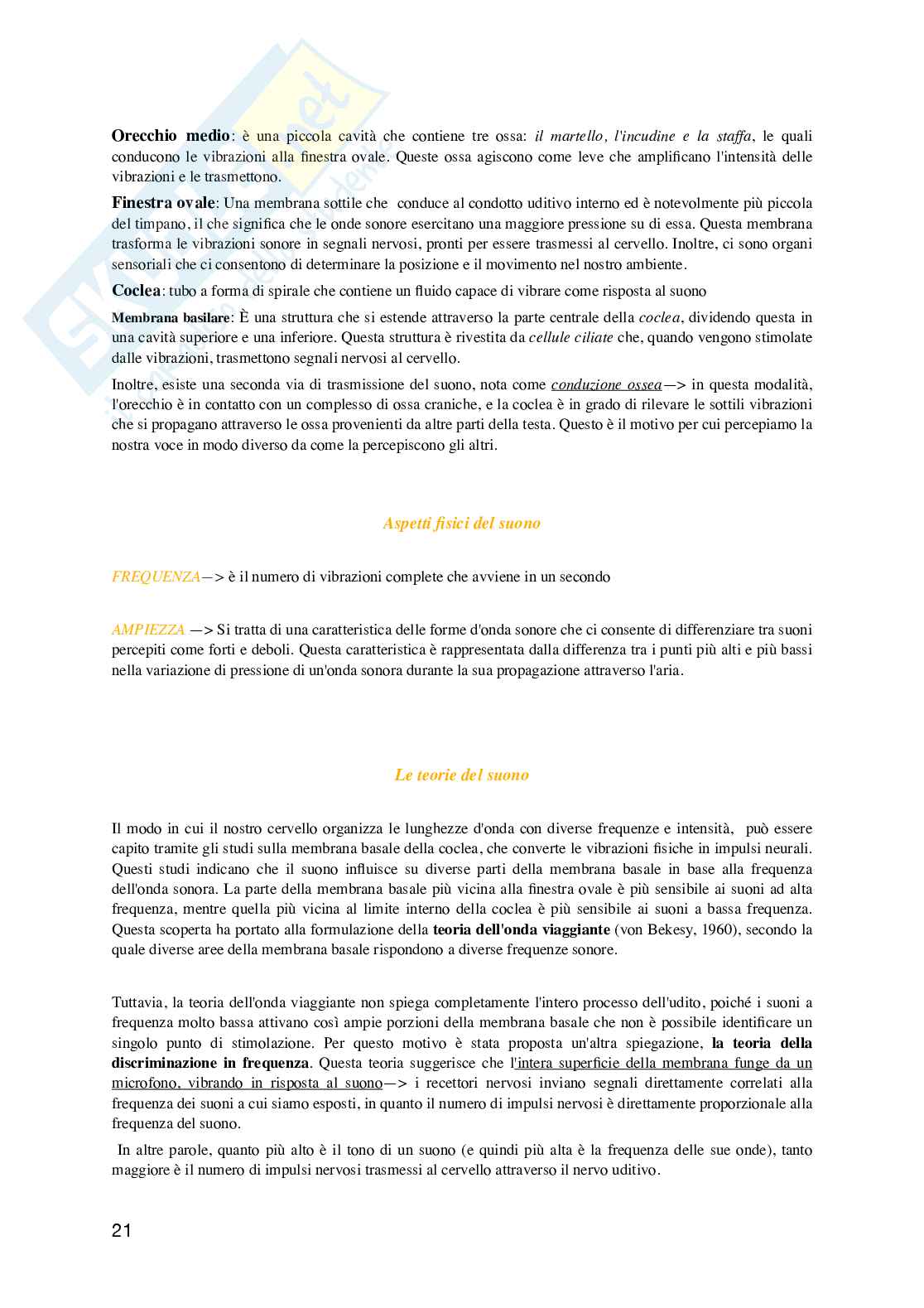 Appunti di Psicologia generale   Pag. 21