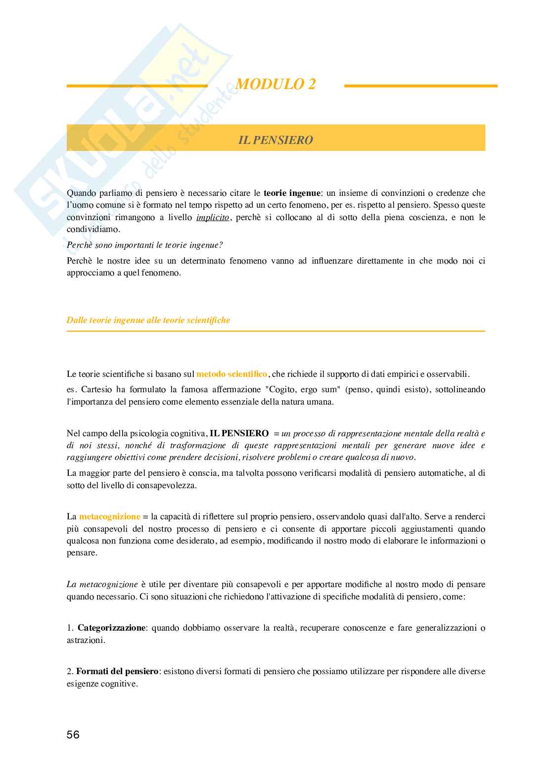 Appunti di Psicologia generale   Pag. 56