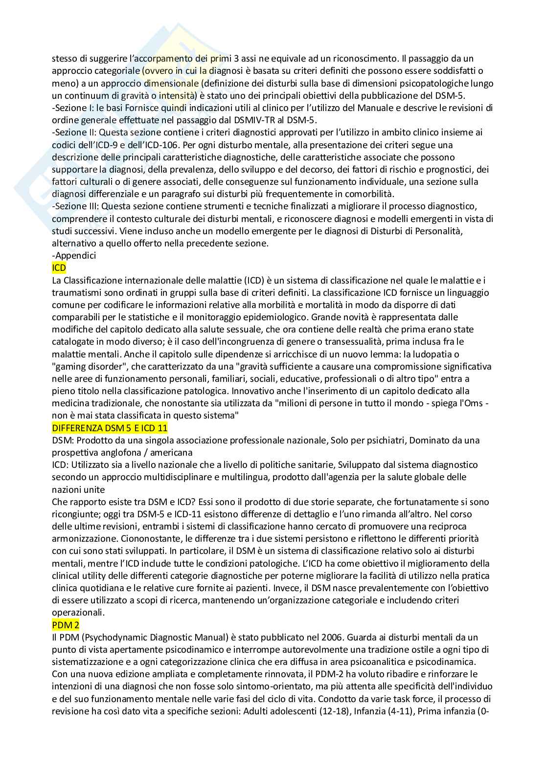 Analisi e trattamento del disagio psichico Pag. 2