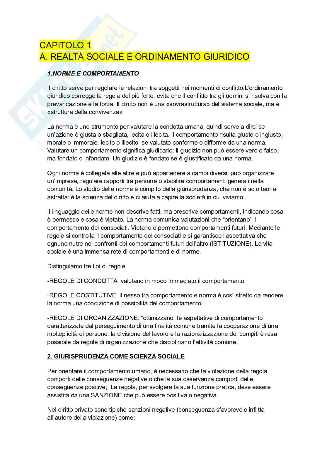 Istituzioni di diritto privato Pag. 1