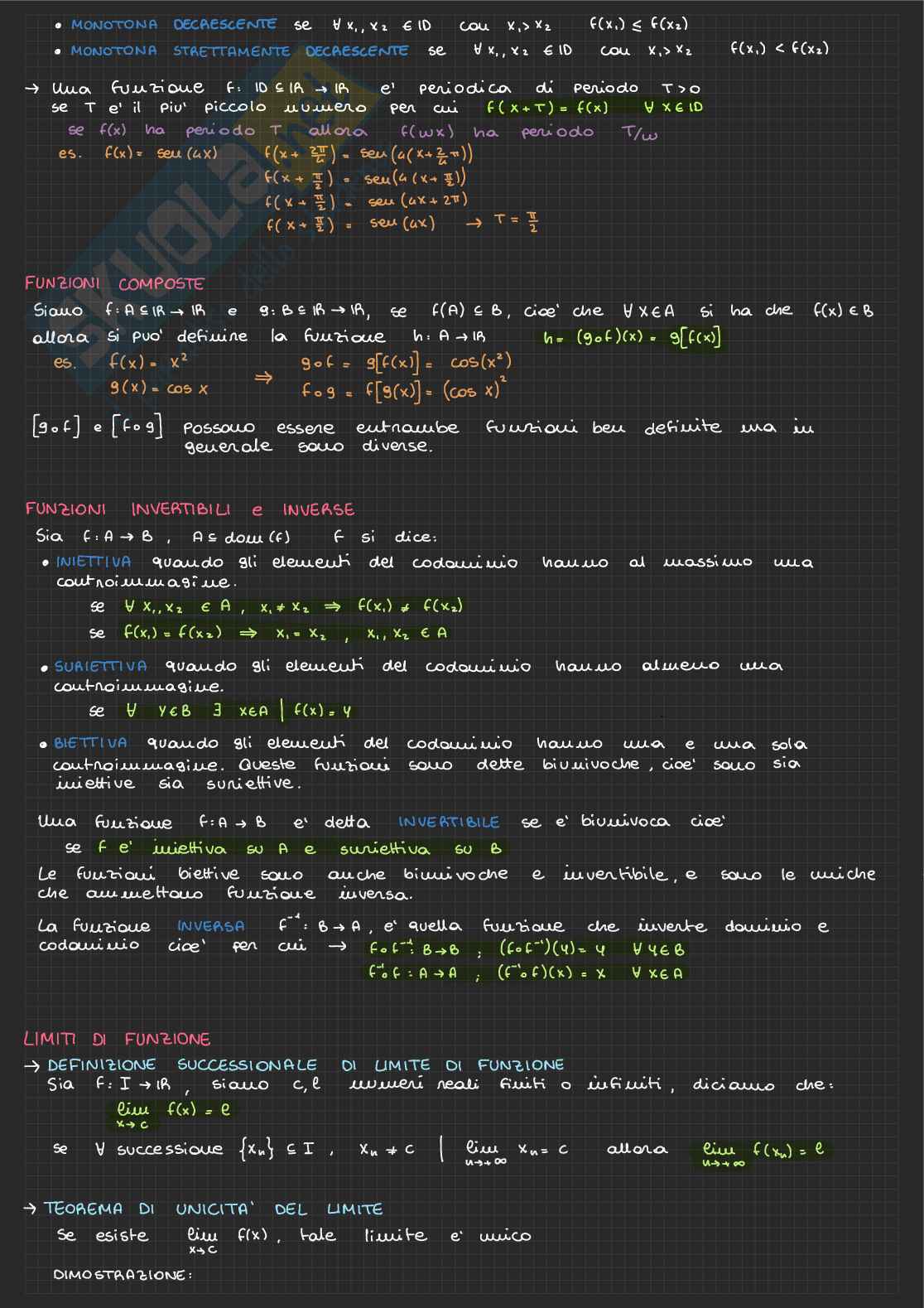 Analisi matematica 1 – Parte 2: calcolo differenziale: derivate, teoremi di Rolle, Lagrange, Cauchy e studio della convessità Pag. 2